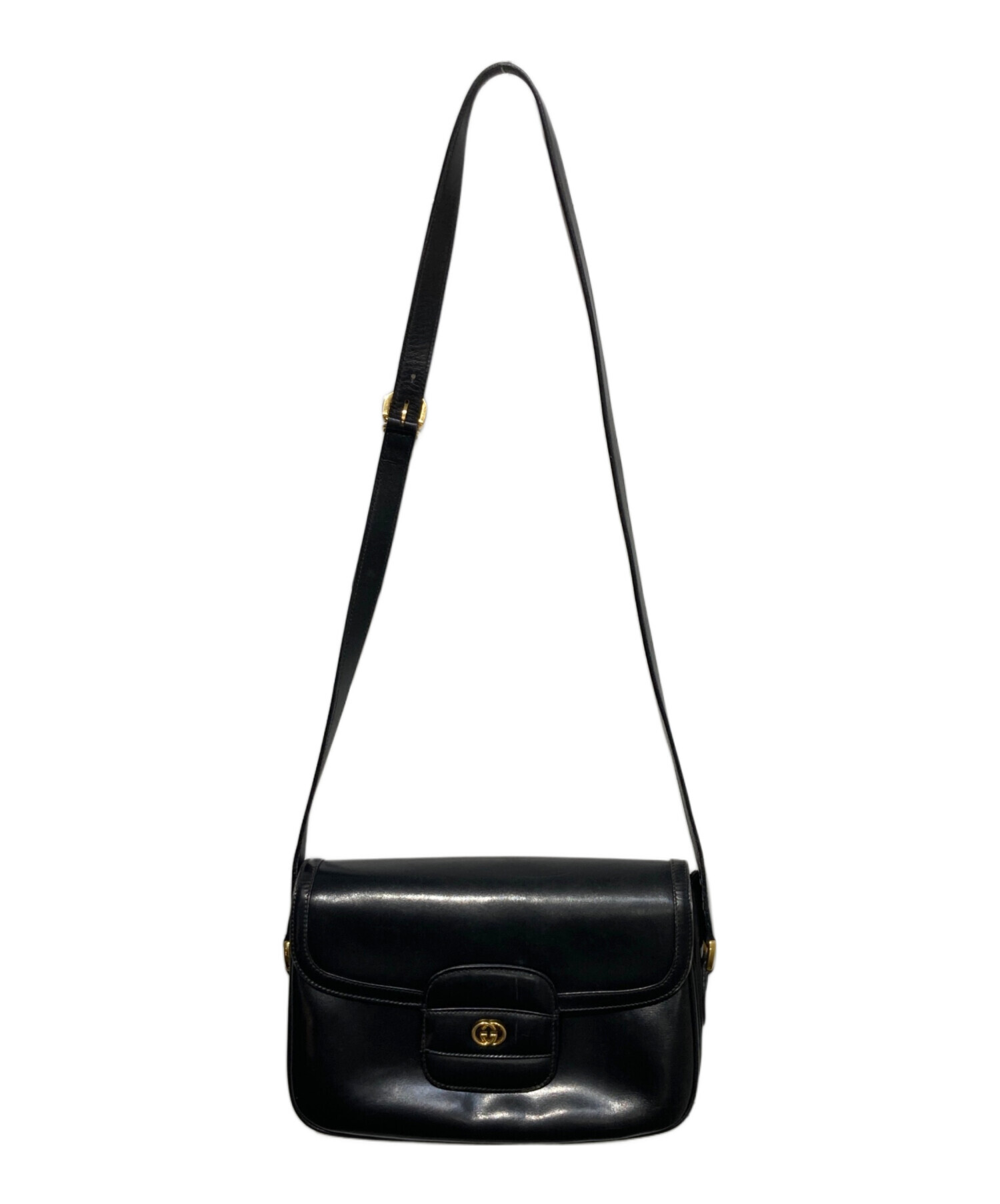 中古・古着通販】GUCCI (グッチ) オールドGGフラップショルダーバッグ