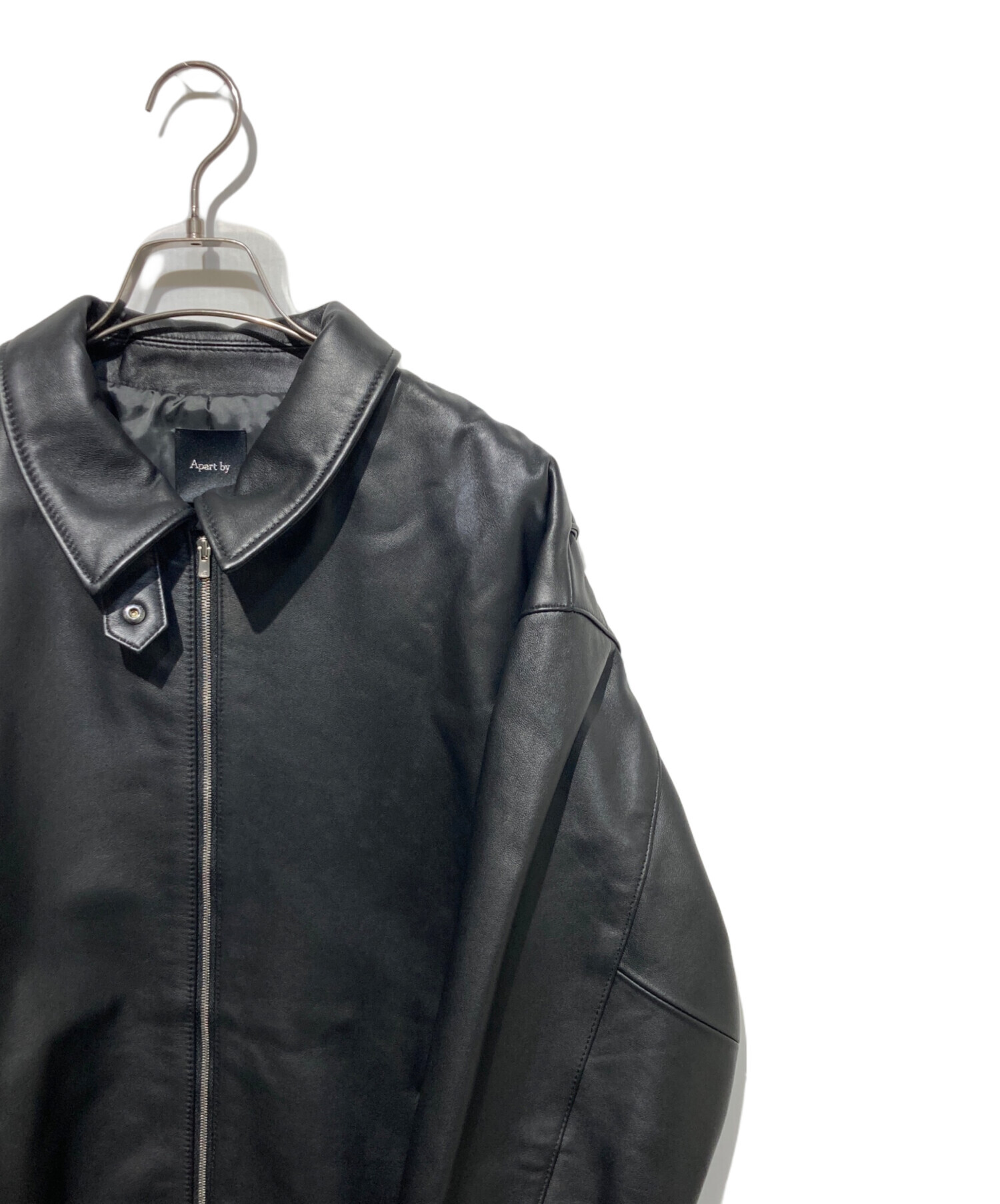 中古・古着通販】apart by (アパートバイ) レザージャケット ブラック
