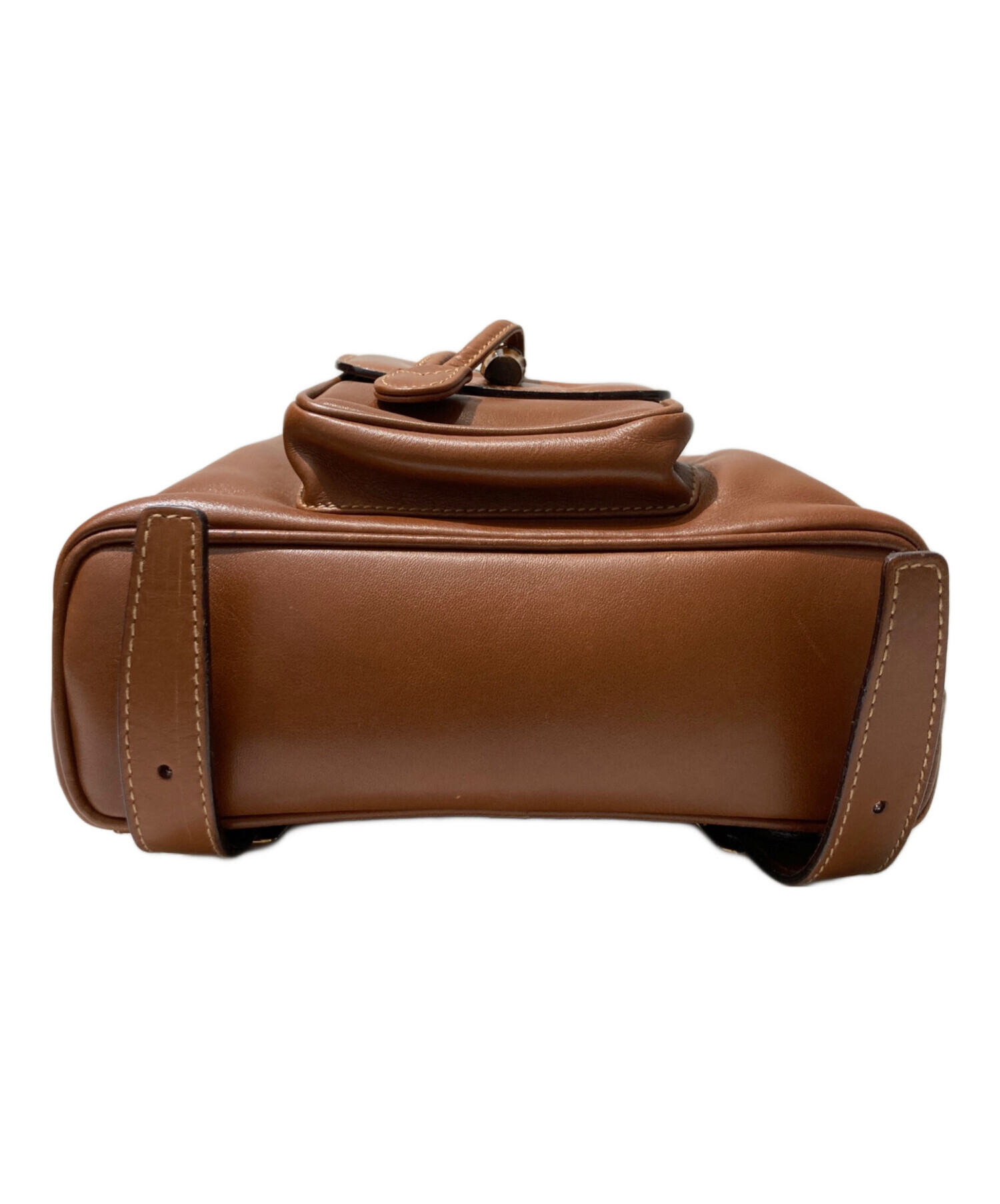中古・古着通販】GUCCI (グッチ) バンブーレザーバックパック ブラウン 