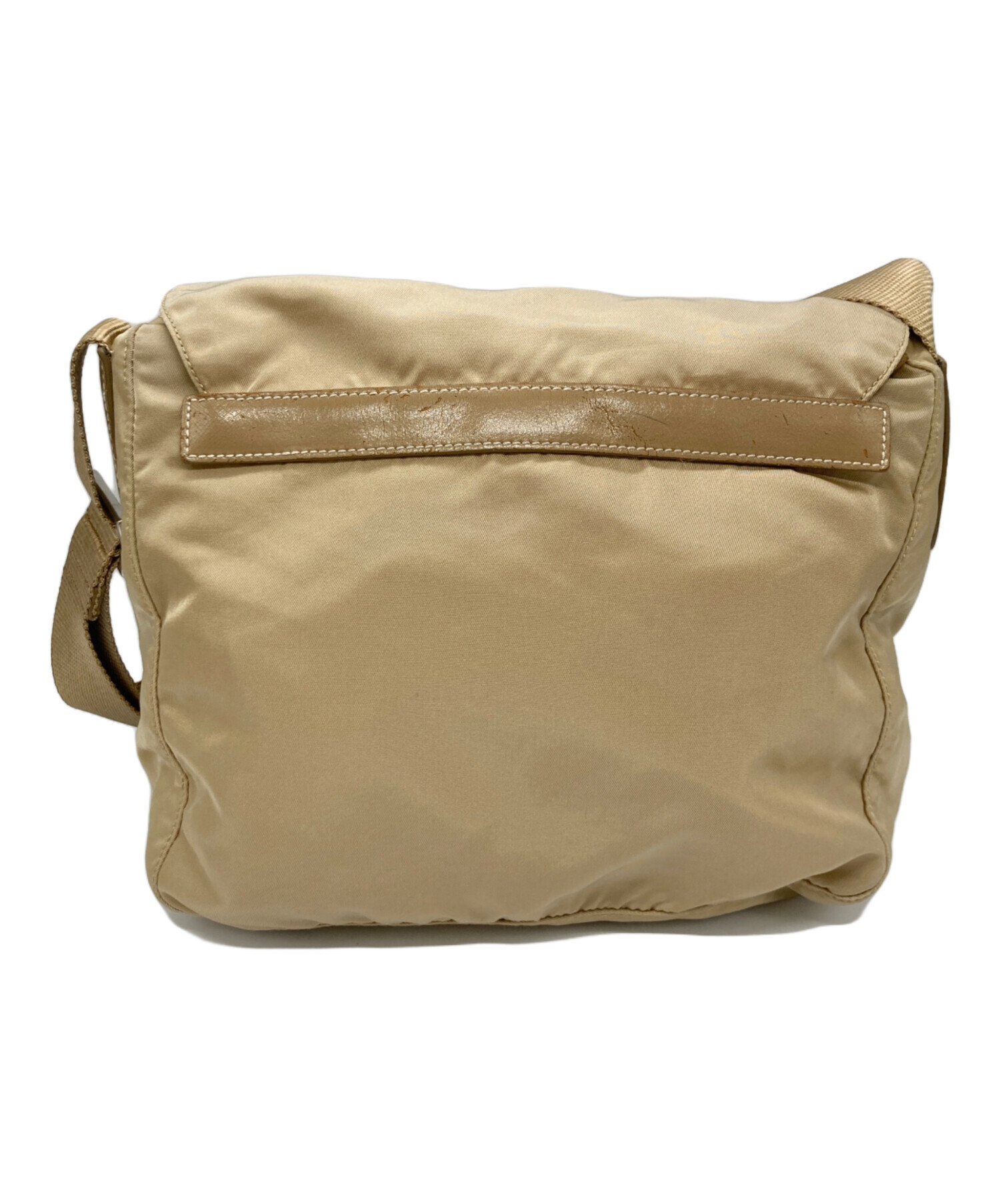 中古・古着通販】PRADA (プラダ) ナイロンショルダーバッグ ベージュ 