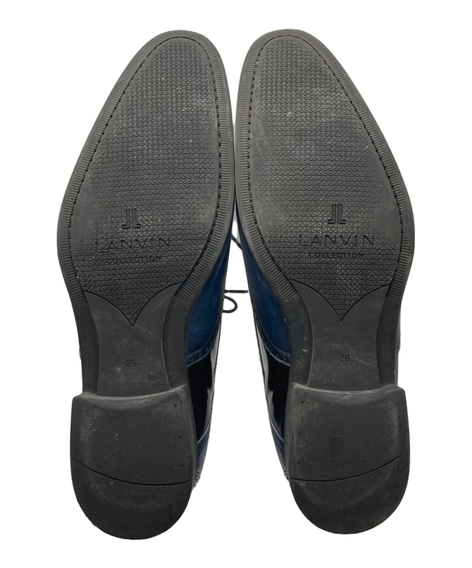 中古・古着通販】LANVIN (ランバン) ブラックシャイニーバイカラー