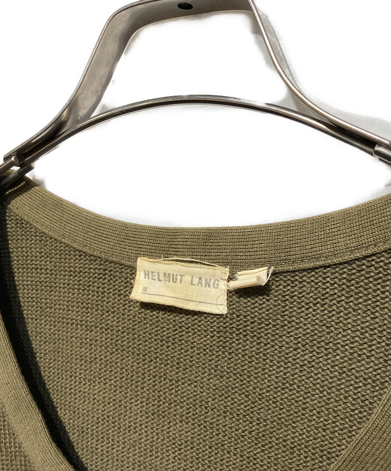 中古・古着通販】HELMUT LANG (ヘルムートラング) ニットベスト カーキ 