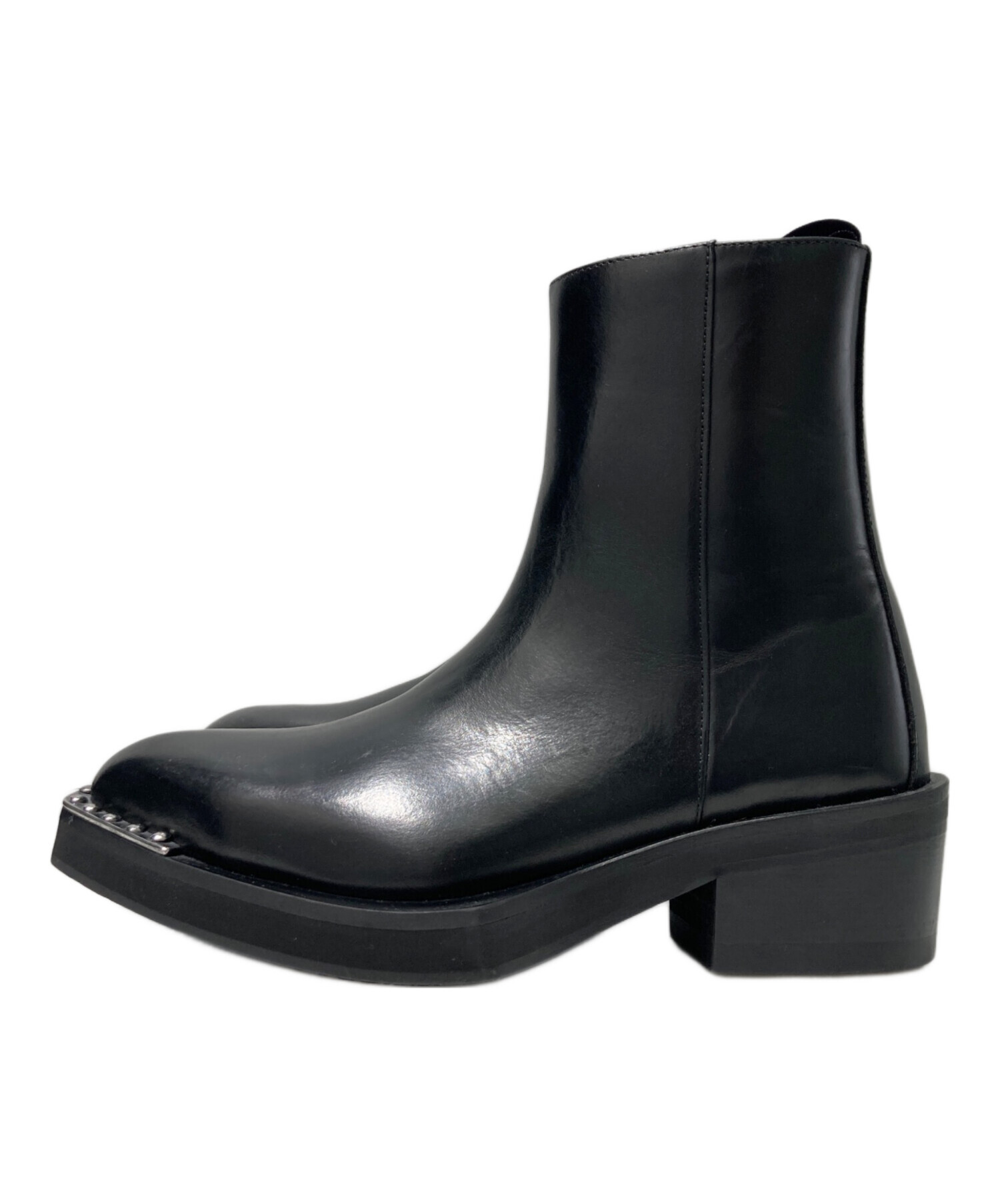 II Raven EYTYS 42 ブーツ サイドジップ hi Romeo エイティーズ EYTYS Black Boots Leather 靴