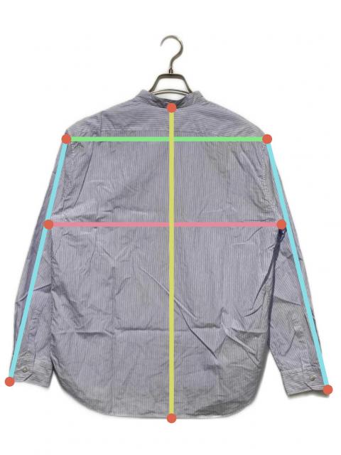 中古・古着通販】The CLASIK (ザ クラシック) COLLARLESS SHIRT ブルー