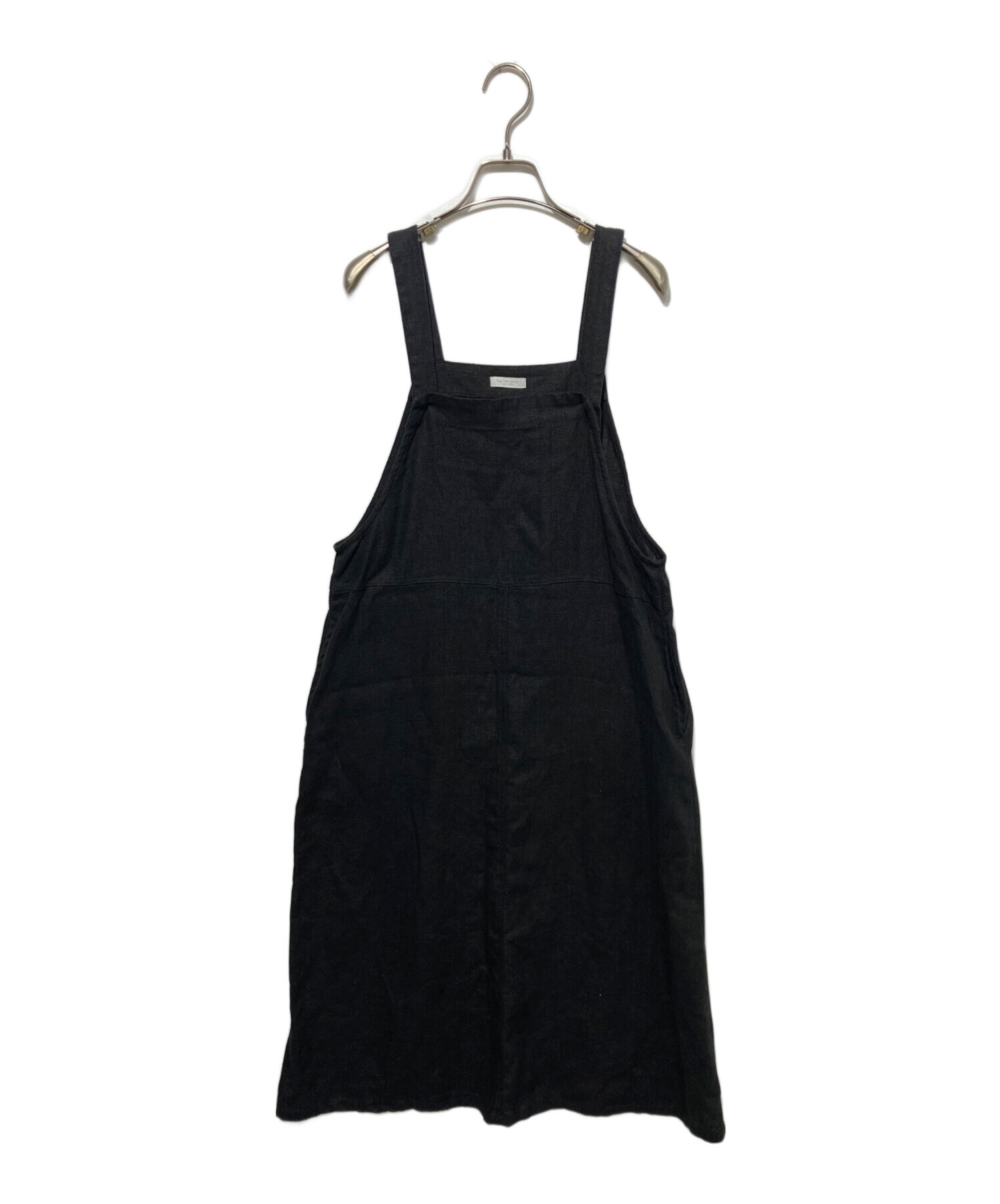 fog linen work リネンサロペット黒