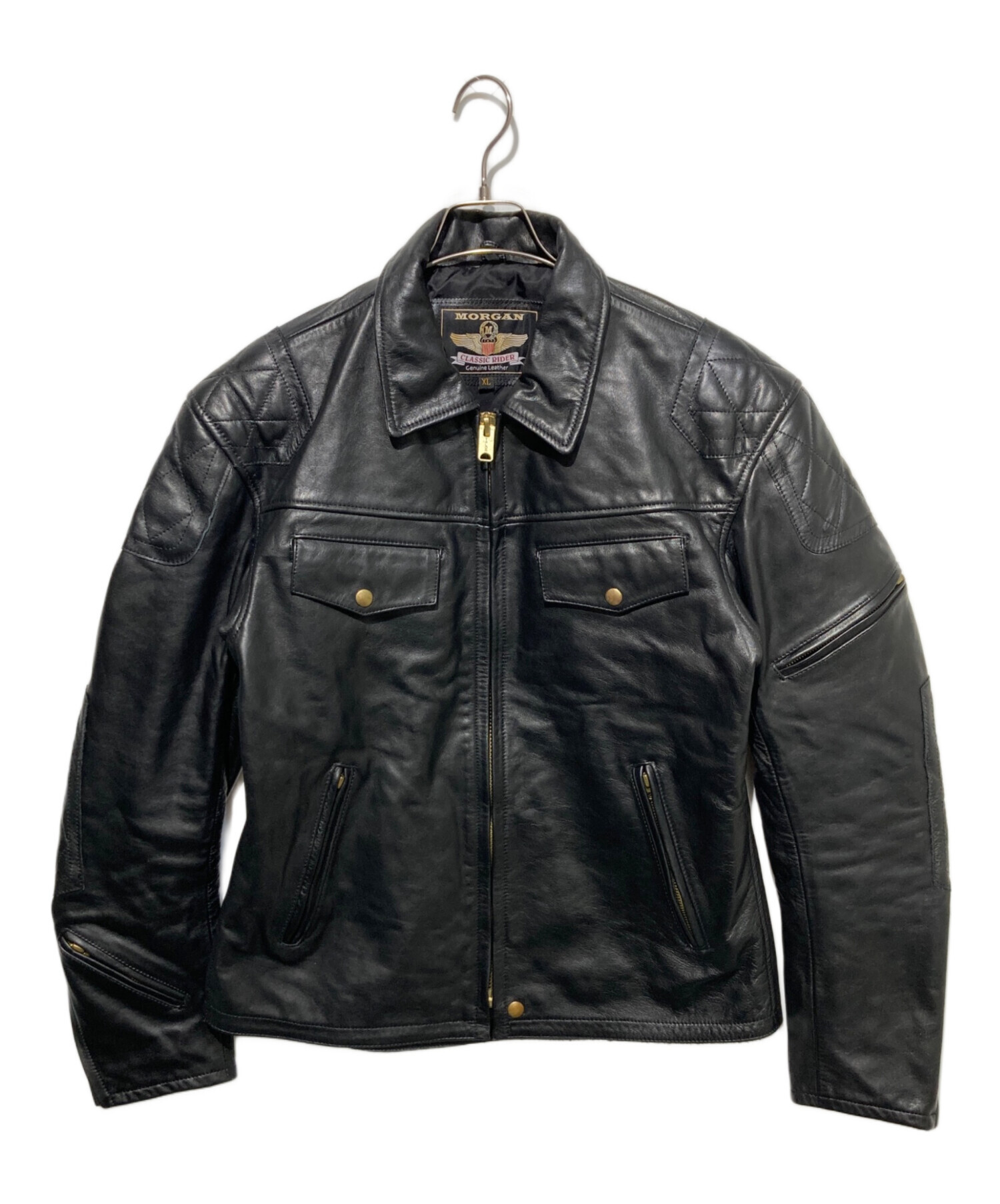 【未使用品】モルガン Morgan リアルレザージャケット 本革 中古・古着通販】MORGAN (モーガン) クラシックライダー シングル