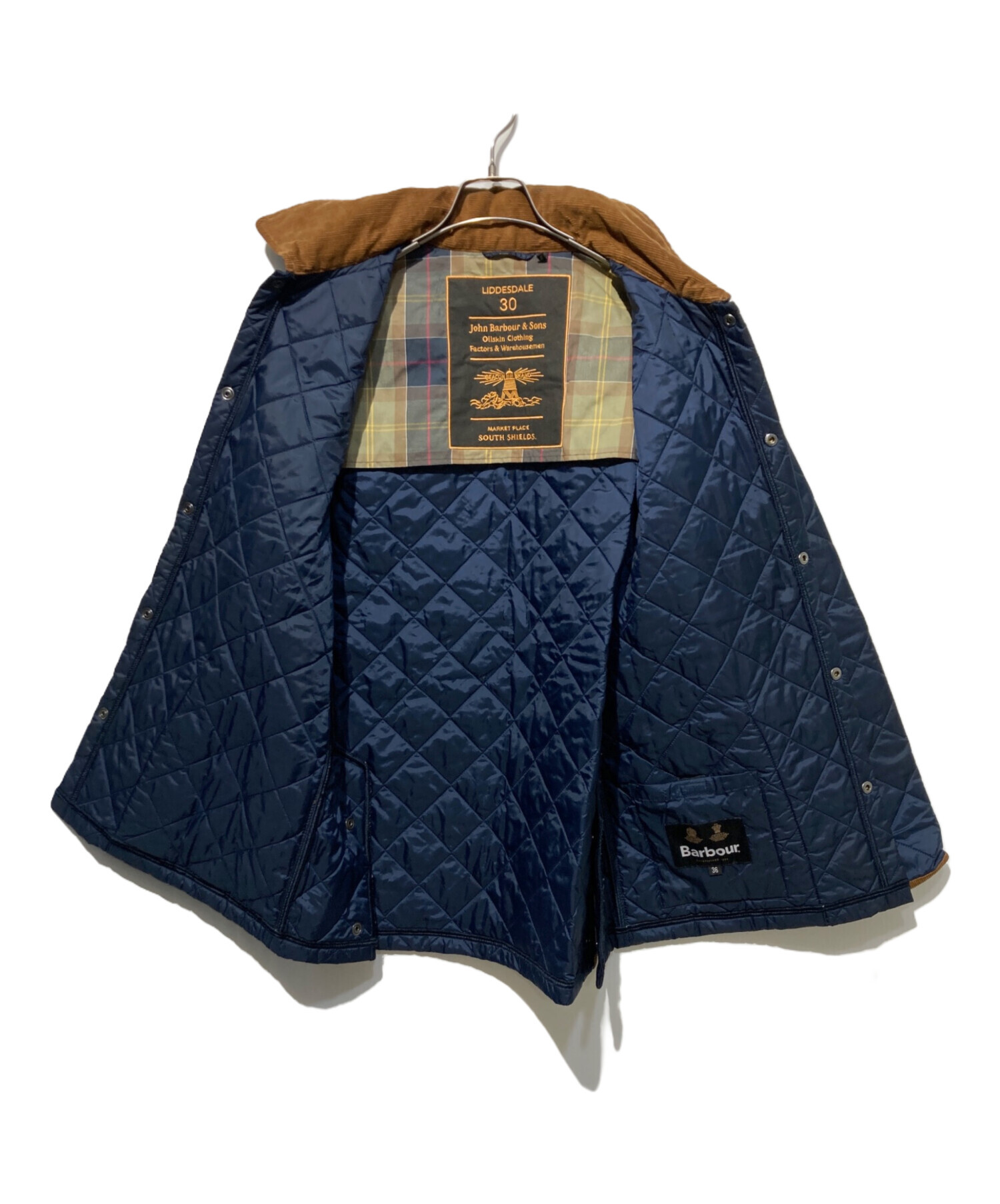 バブアー　キルティング　ブルゾン 中古・古着通販】Barbour (バブアー) キルティング ブルゾン ネイビー