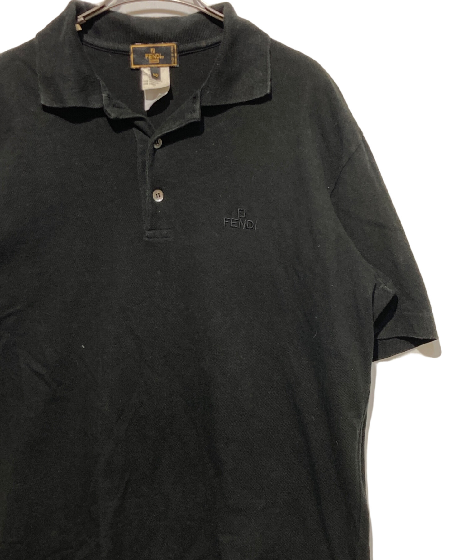 中古・古着通販】FENDI (フェンディ) ポロシャツ ブラック サイズ:50 