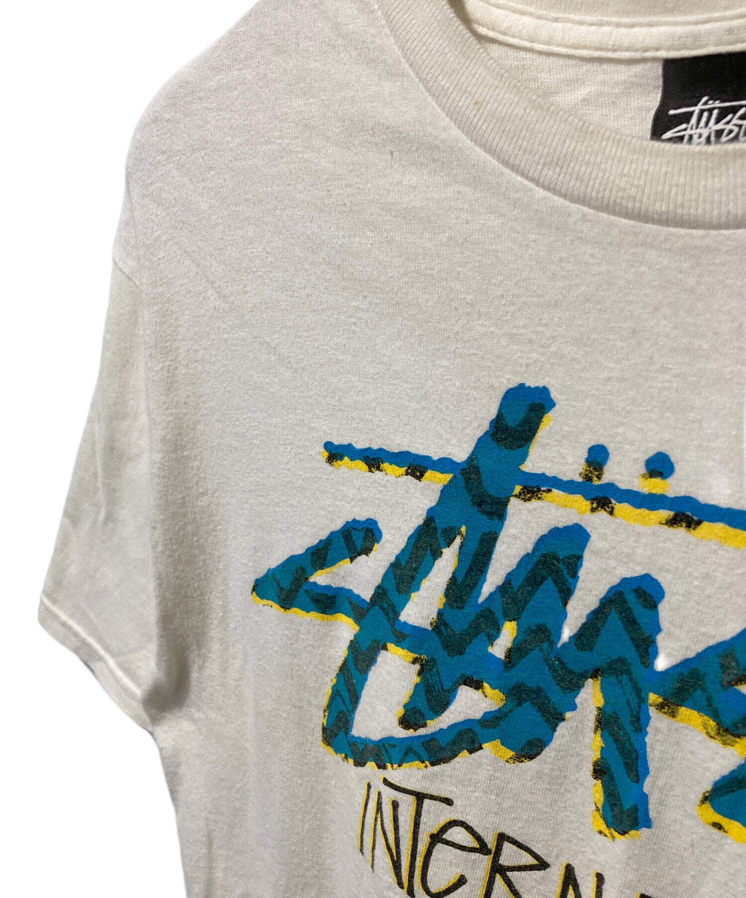 中古・古着通販】stussy (ステューシー) ロゴTシャツ ホワイト サイズ