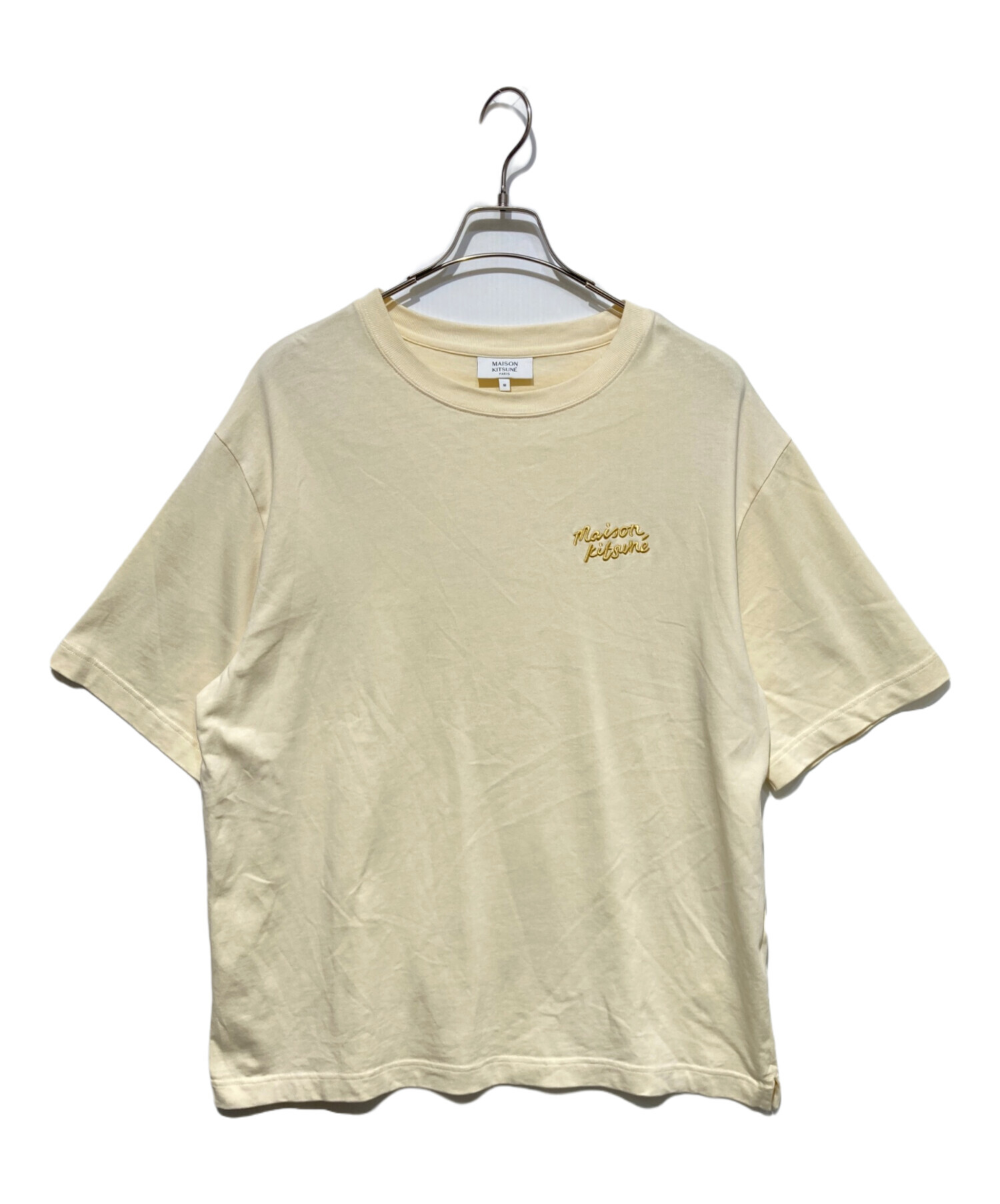 中古・古着通販】MAISON KITSUNE (メゾンキツネ) 刺繍Tシャツ ベージュ 