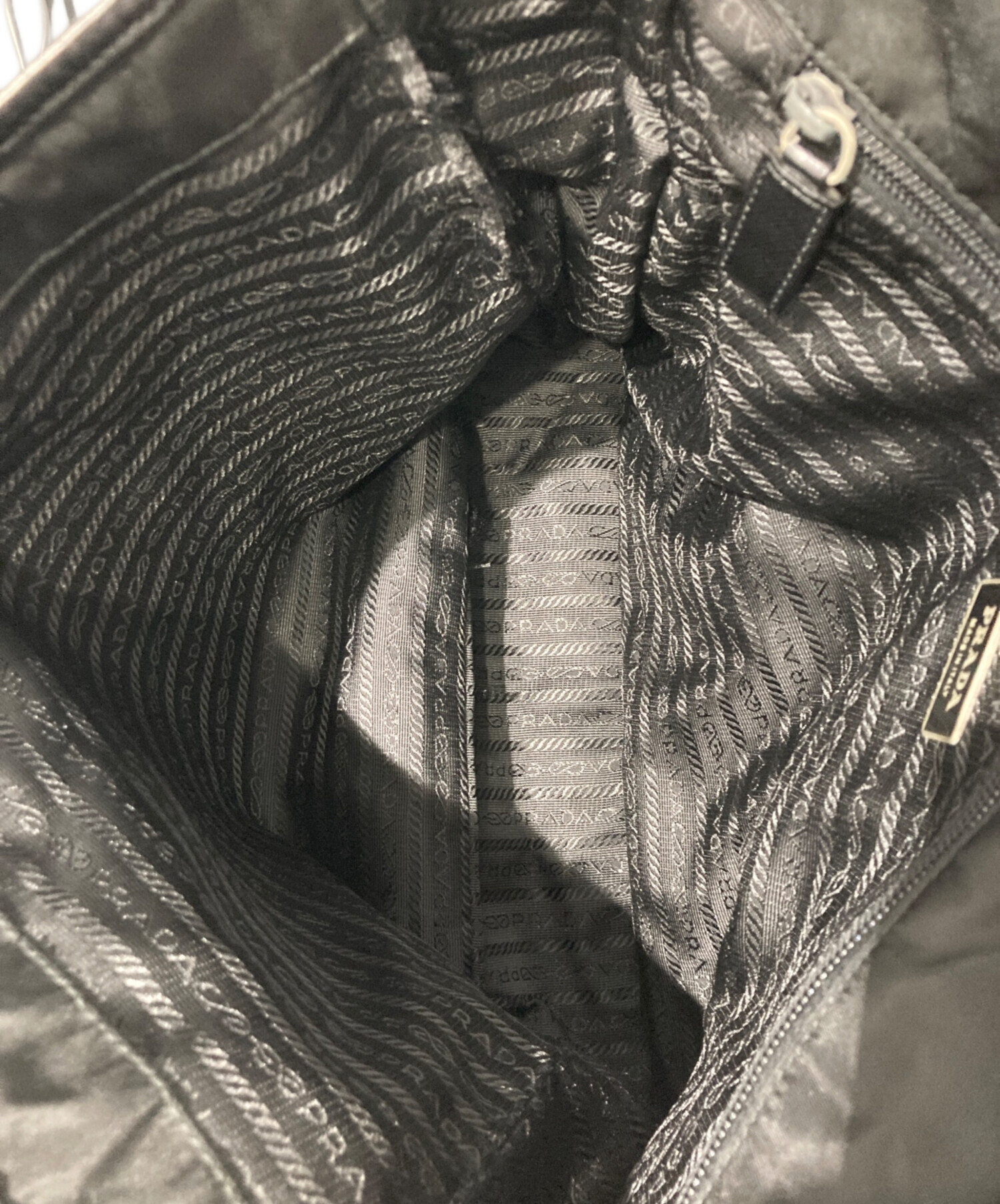中古・古着通販】PRADA (プラダ) ナイロンショルダーバッグ ブラック