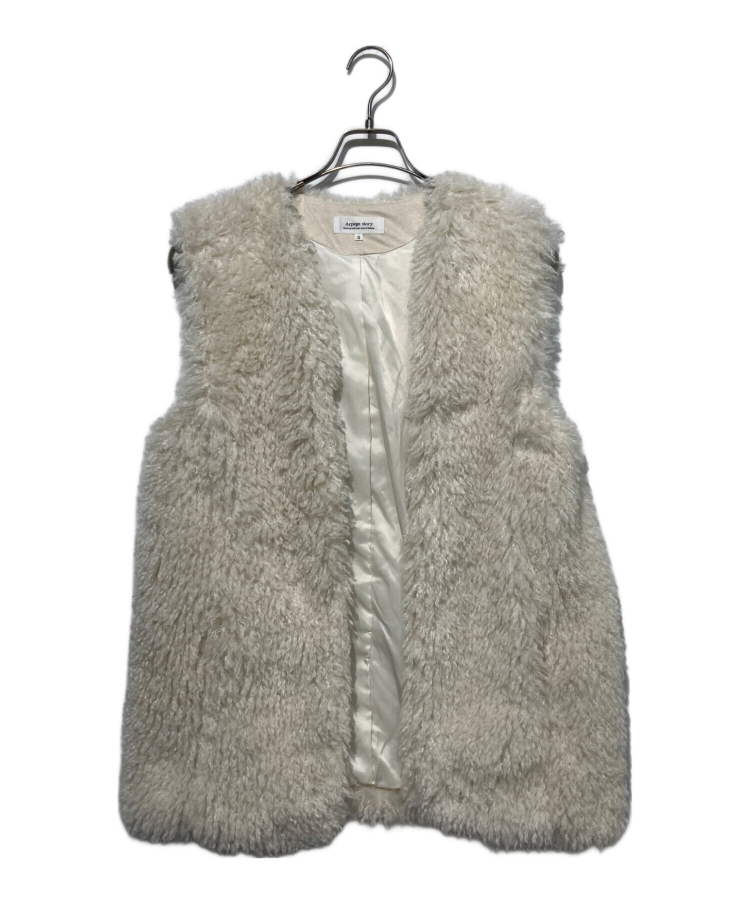 新品　arpege story ファージップベスト　チャコールグレー 店舗限定》ファージップベスト | ジャケット | Arpege story