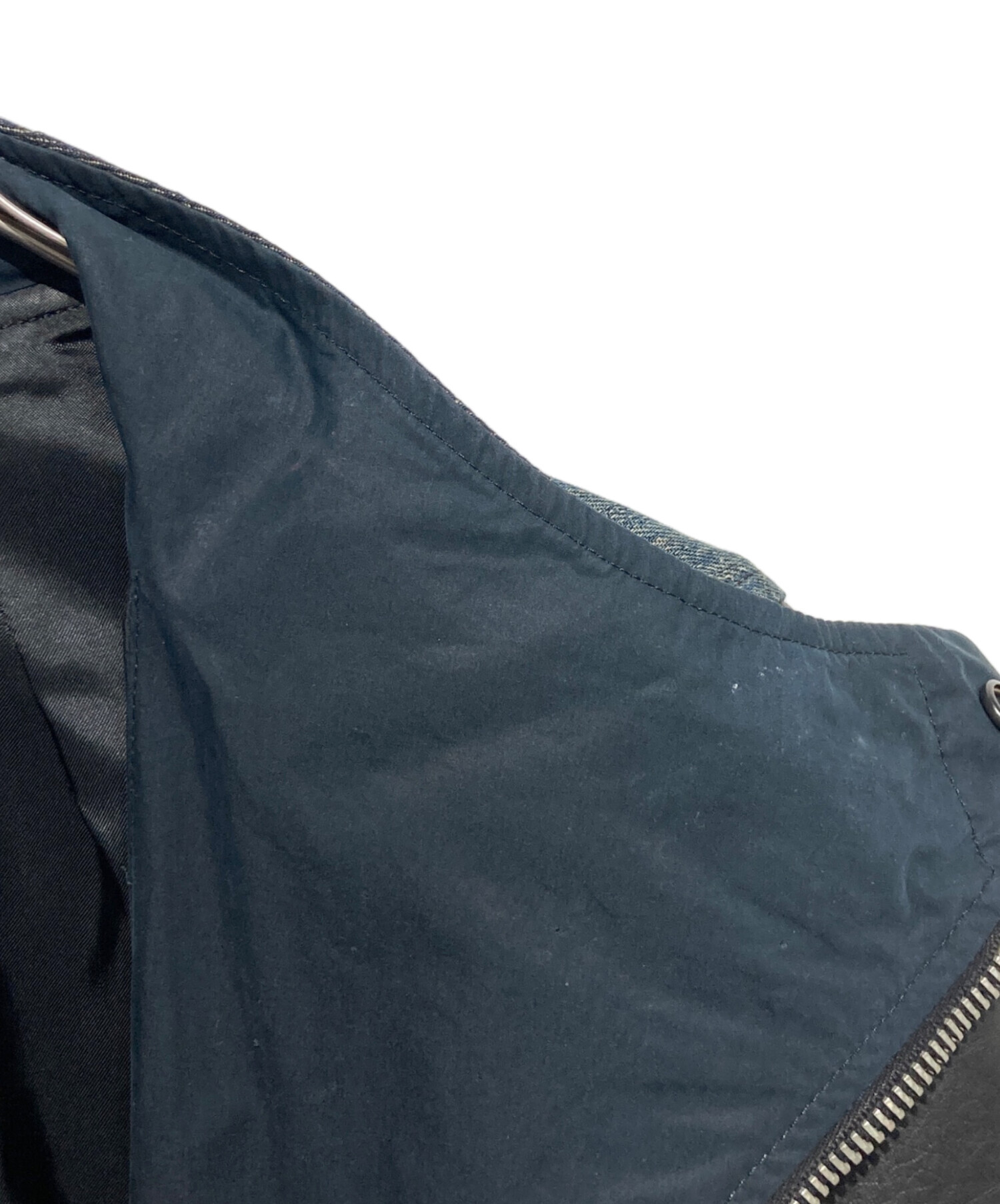 中古・古着通販】RICK OWENS (リックオウエンス) デニム切替レザー
