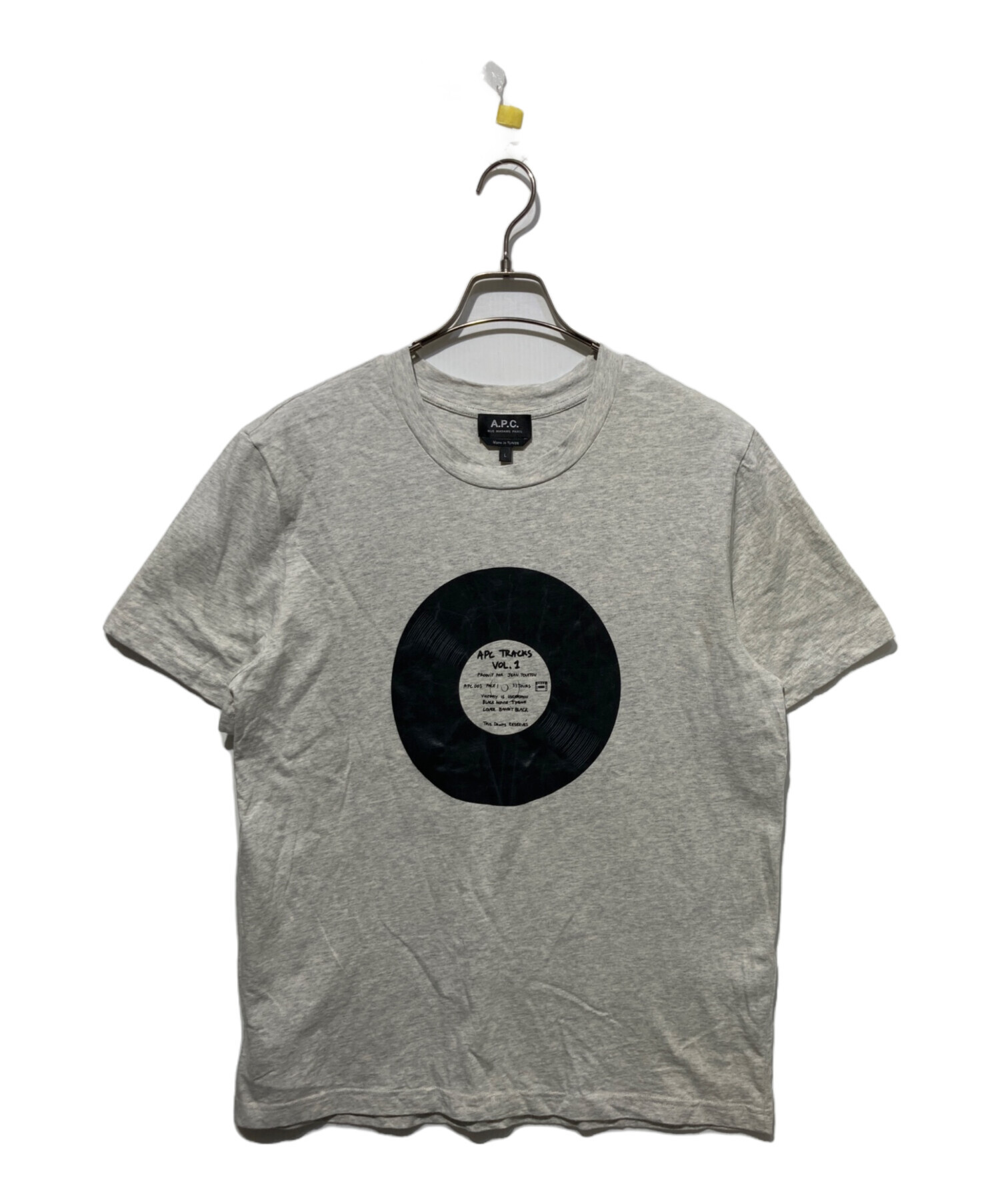 中古・古着通販】A.P.C. (アーペーセー) VINYL Tシャツ グレー サイズ