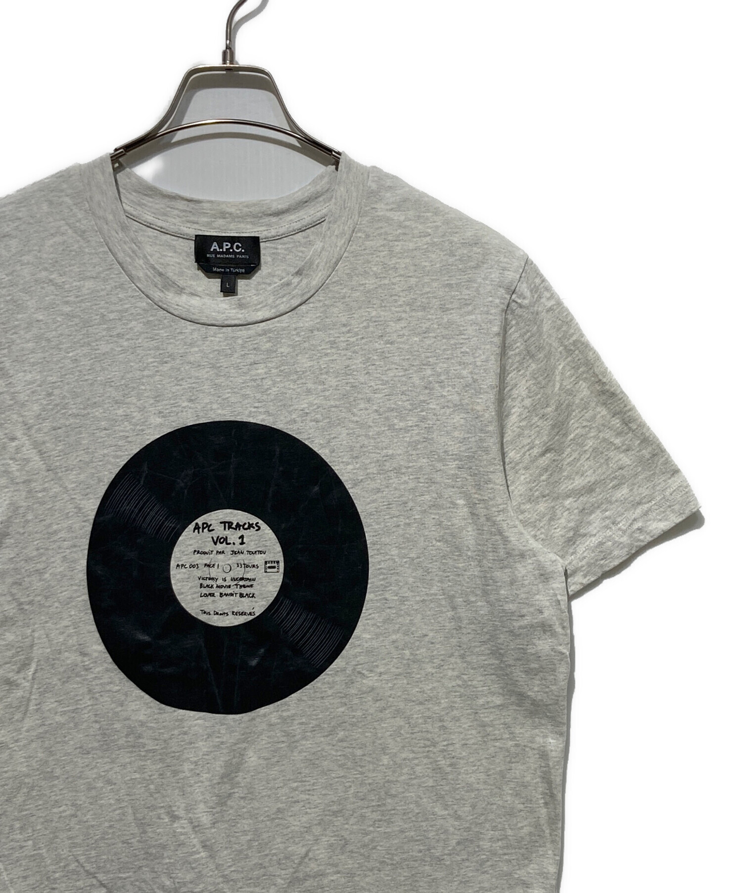 中古・古着通販】A.P.C. (アーペーセー) VINYL Tシャツ グレー サイズ