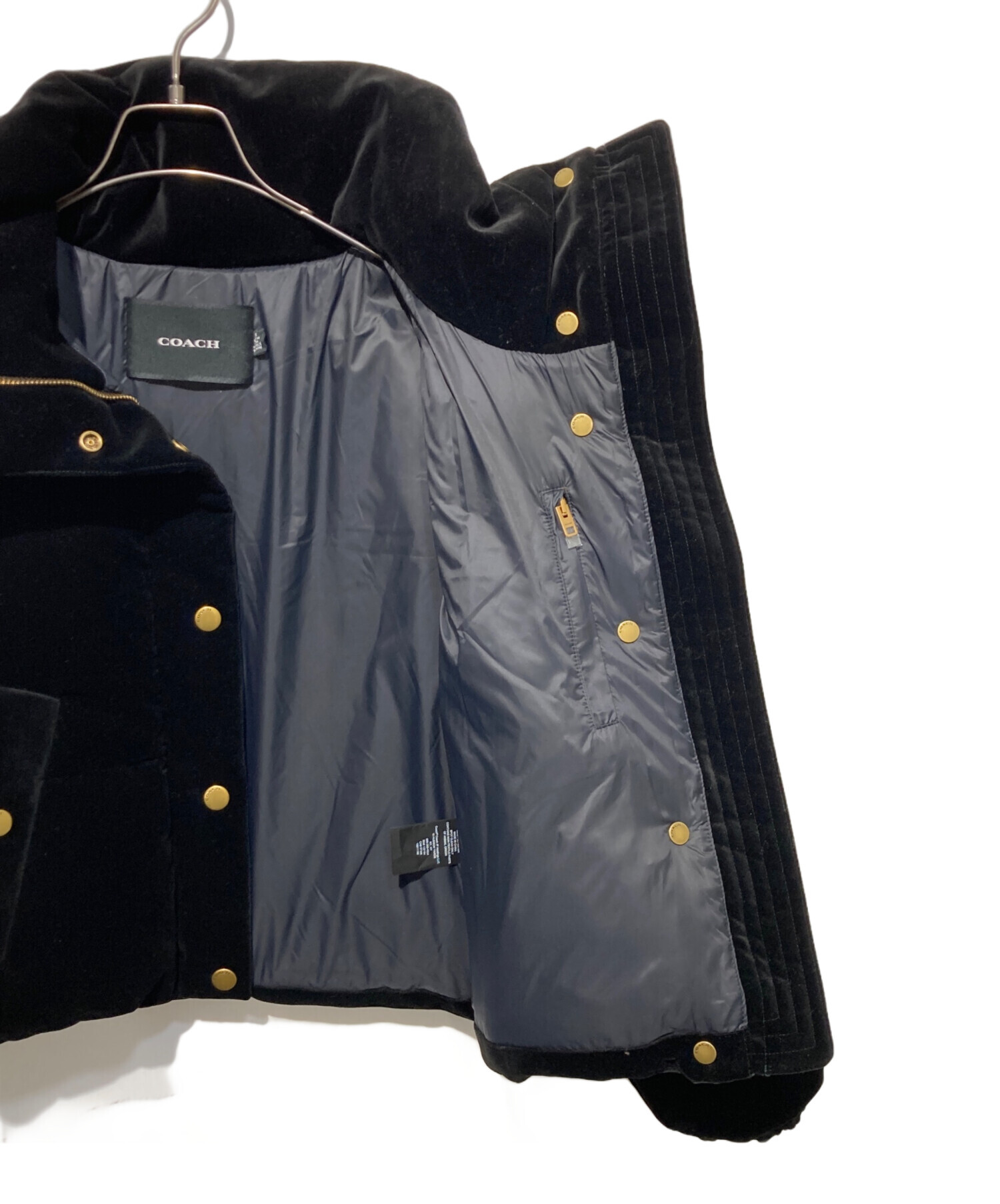 中古・古着通販】COACH (コーチ) ベルベットパッファーダウン 