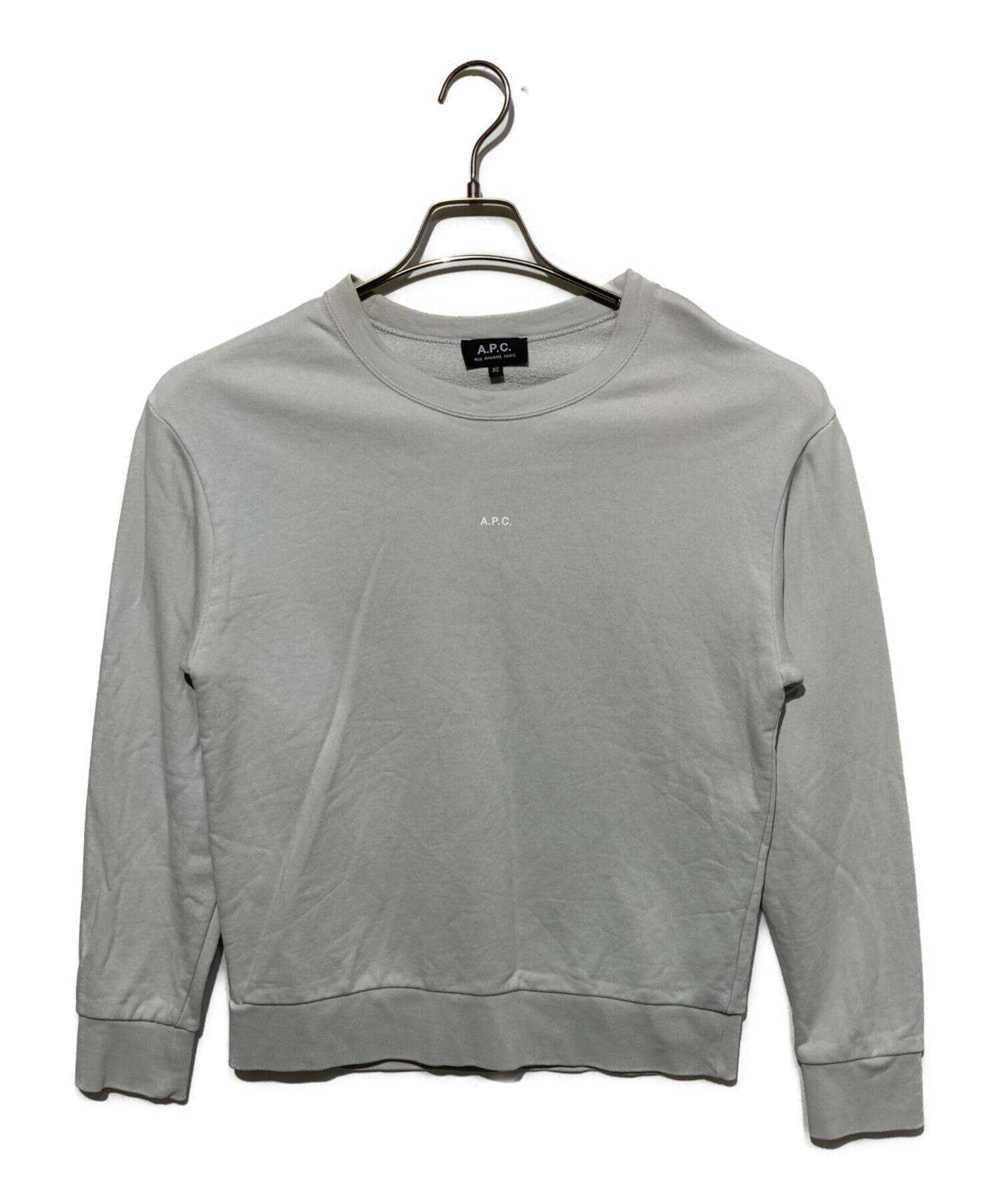 中古・古着通販】A.P.C. (アーペーセー) ロゴスウェット スカイブルー 