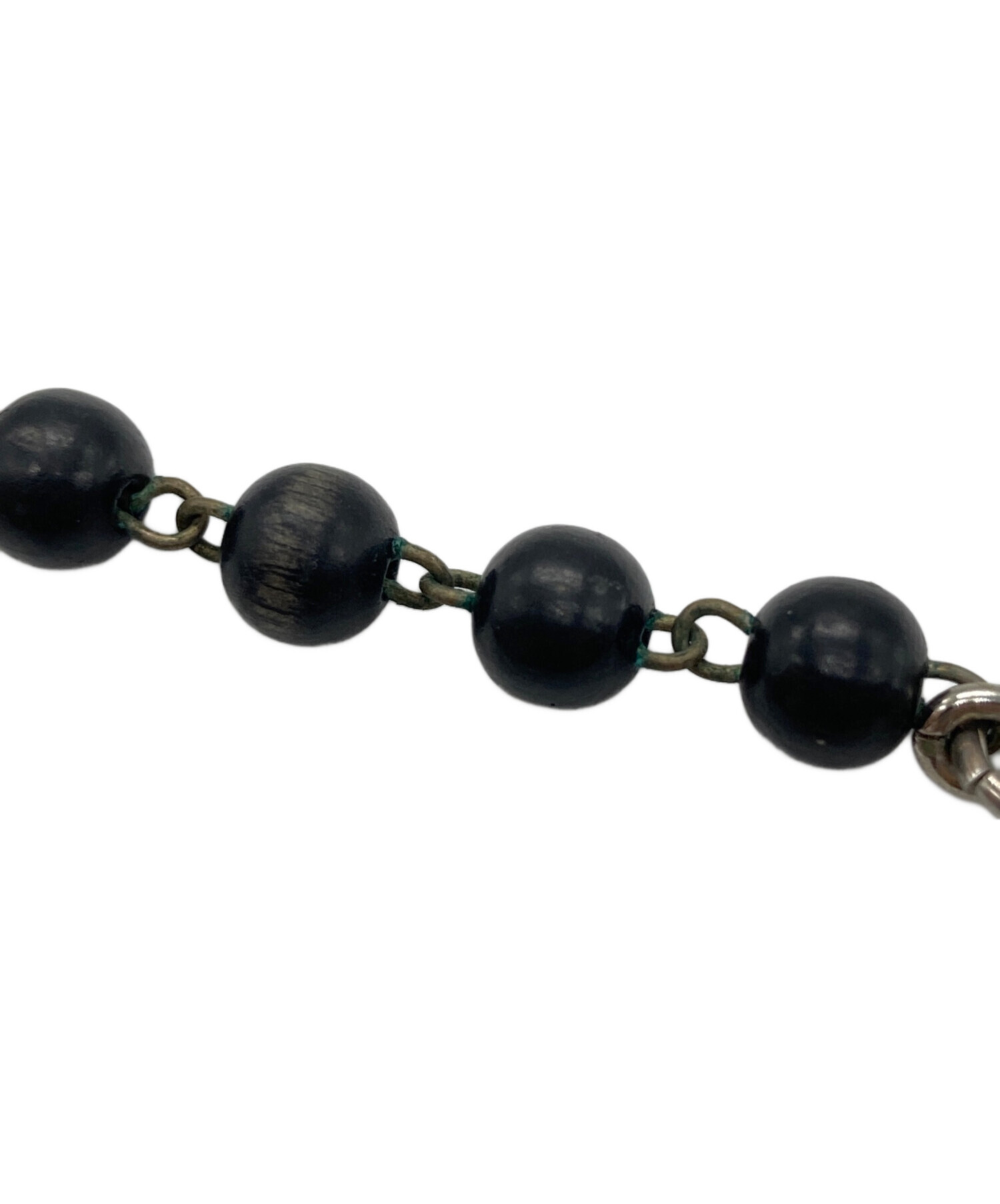 ドルガバ　黒いビーズのロザリオネックレス DOLCE&GABBANA ビーズネックレス ブラック DOLCE&GABBANA ドルガバ