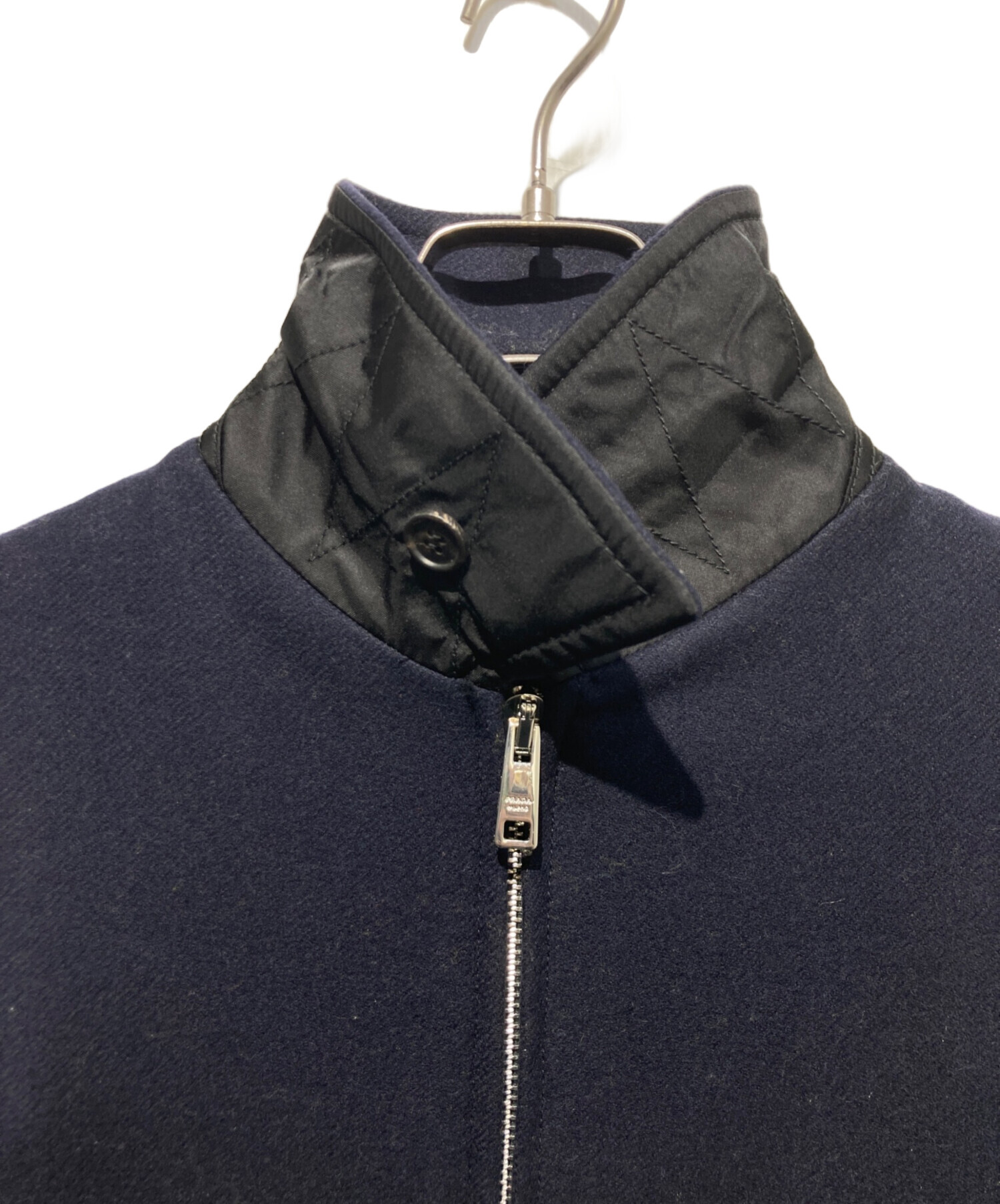 【PRADA】プラダ　ネイビー ジップアップ ジャンパー ブルゾン 中古・古着通販】PRADA (プラダ) ウールジップアップブルゾン ネイビー