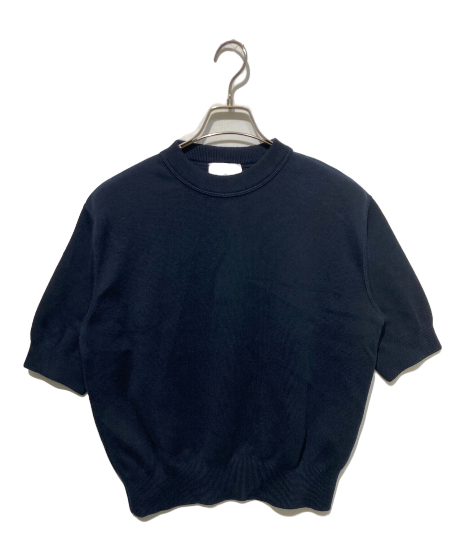 中古・古着通販】ROYAL MER (ロイヤルマー) 半袖ニット ネイビー 