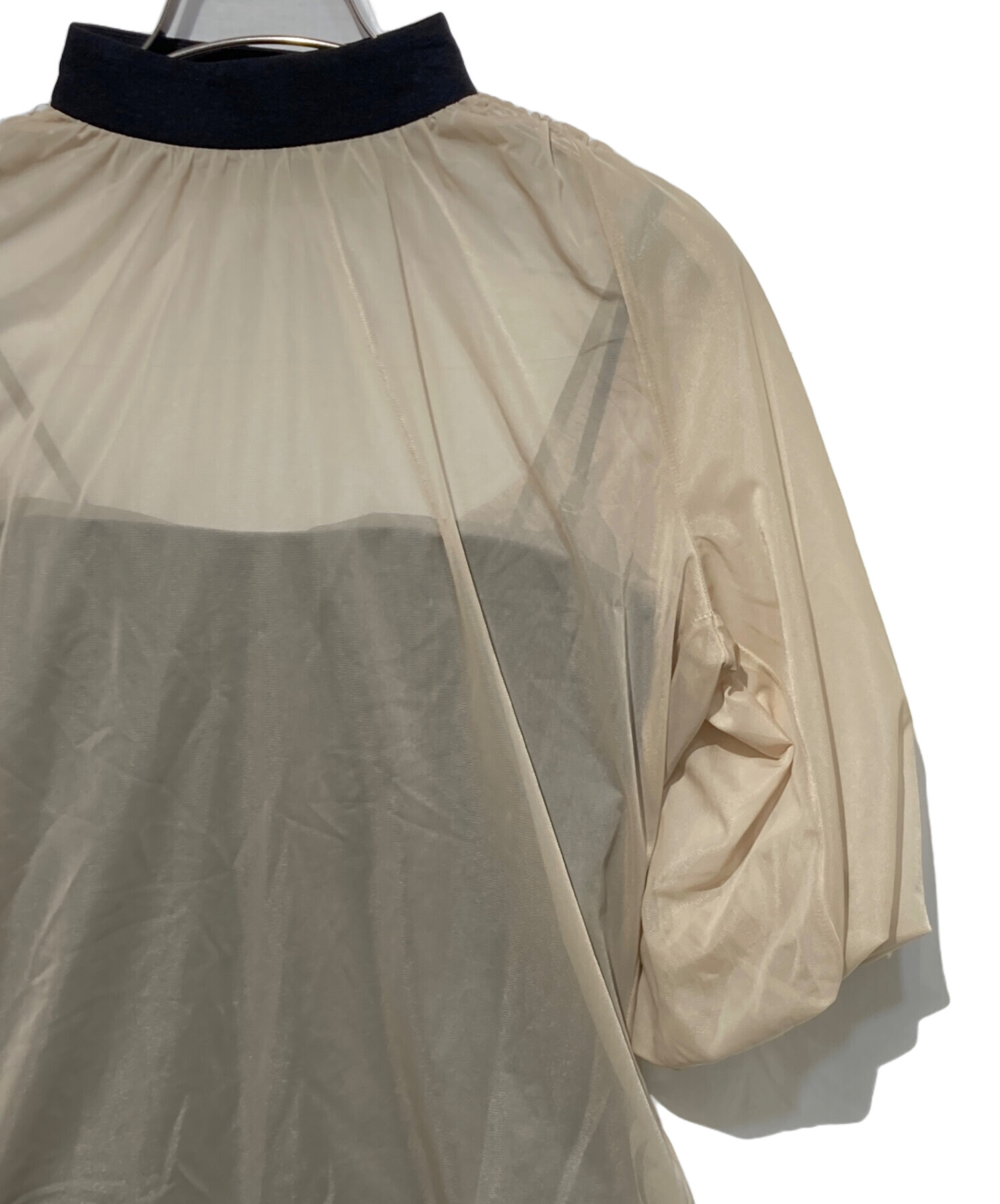 中古・古着通販】Ameri (アメリ) LAYERED BALLOON HEM DRESS ベージュ 