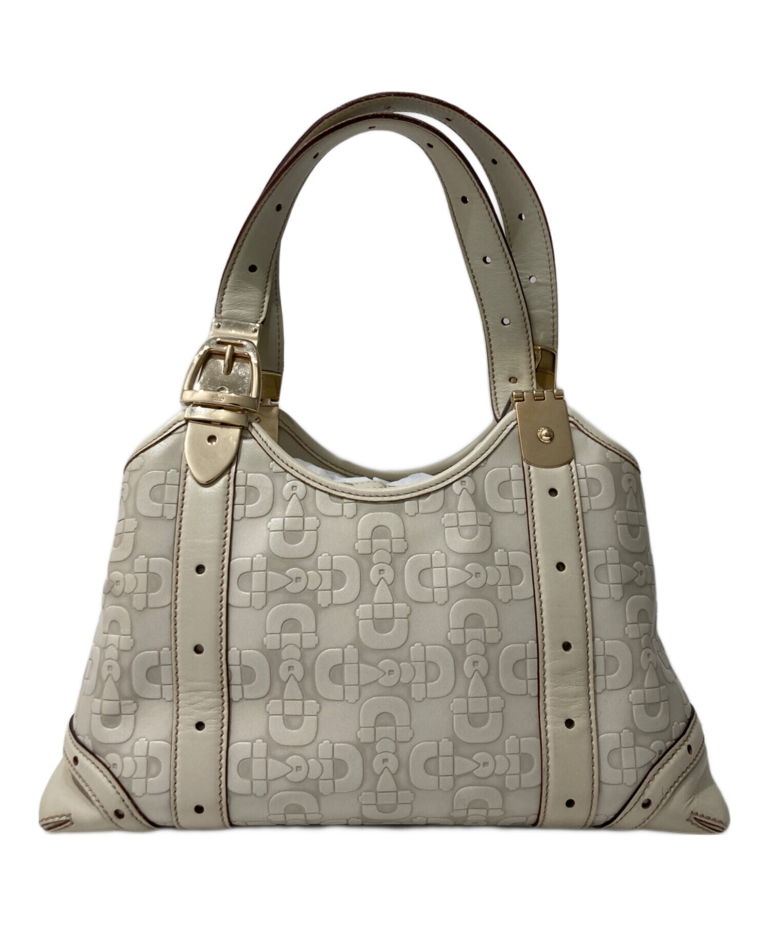 中古・古着通販】GUCCI (グッチ) ホースビットトートバッグ ホワイト