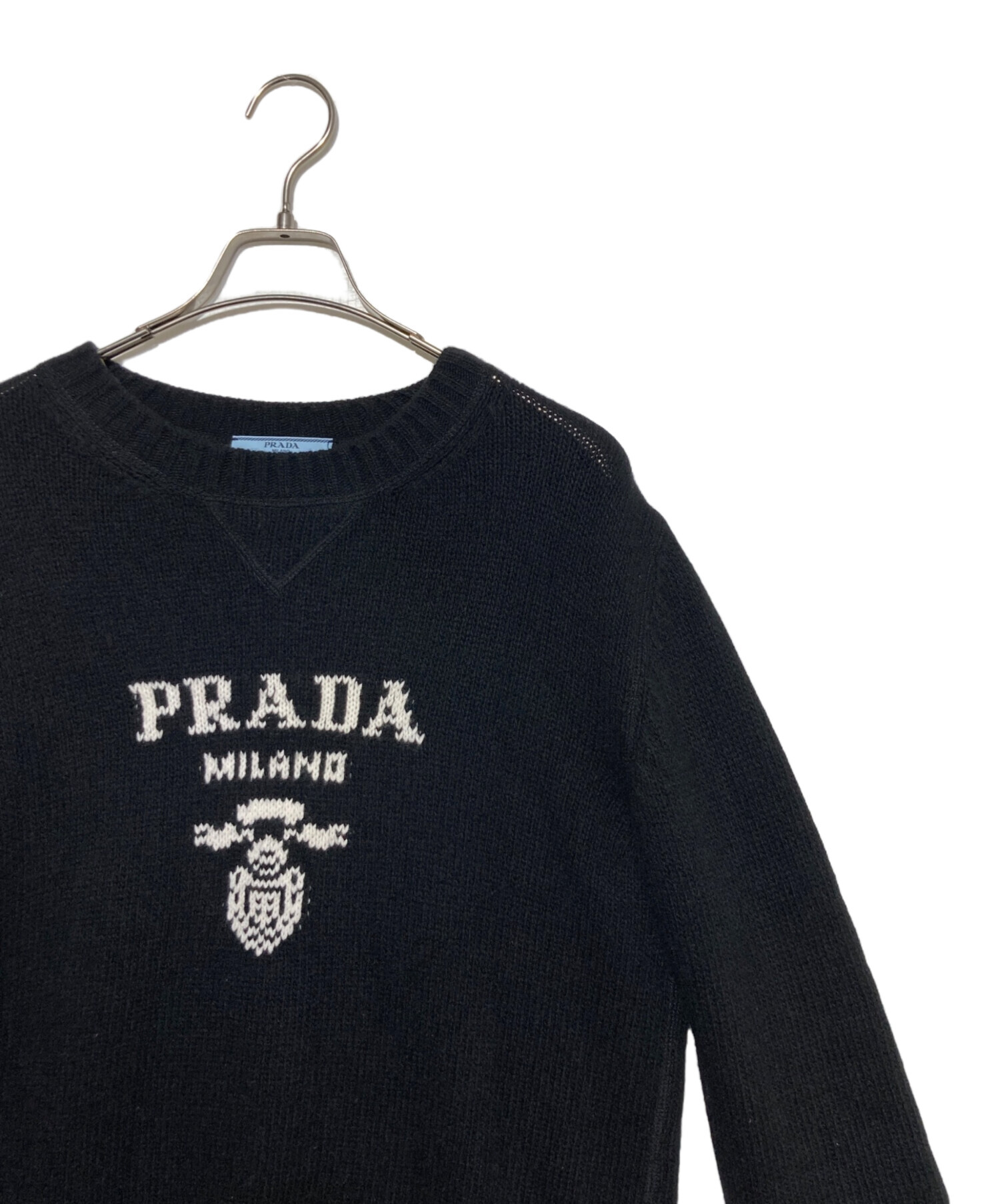 中古・古着通販】PRADA (プラダ) ウールカシミヤブレンドロゴニット