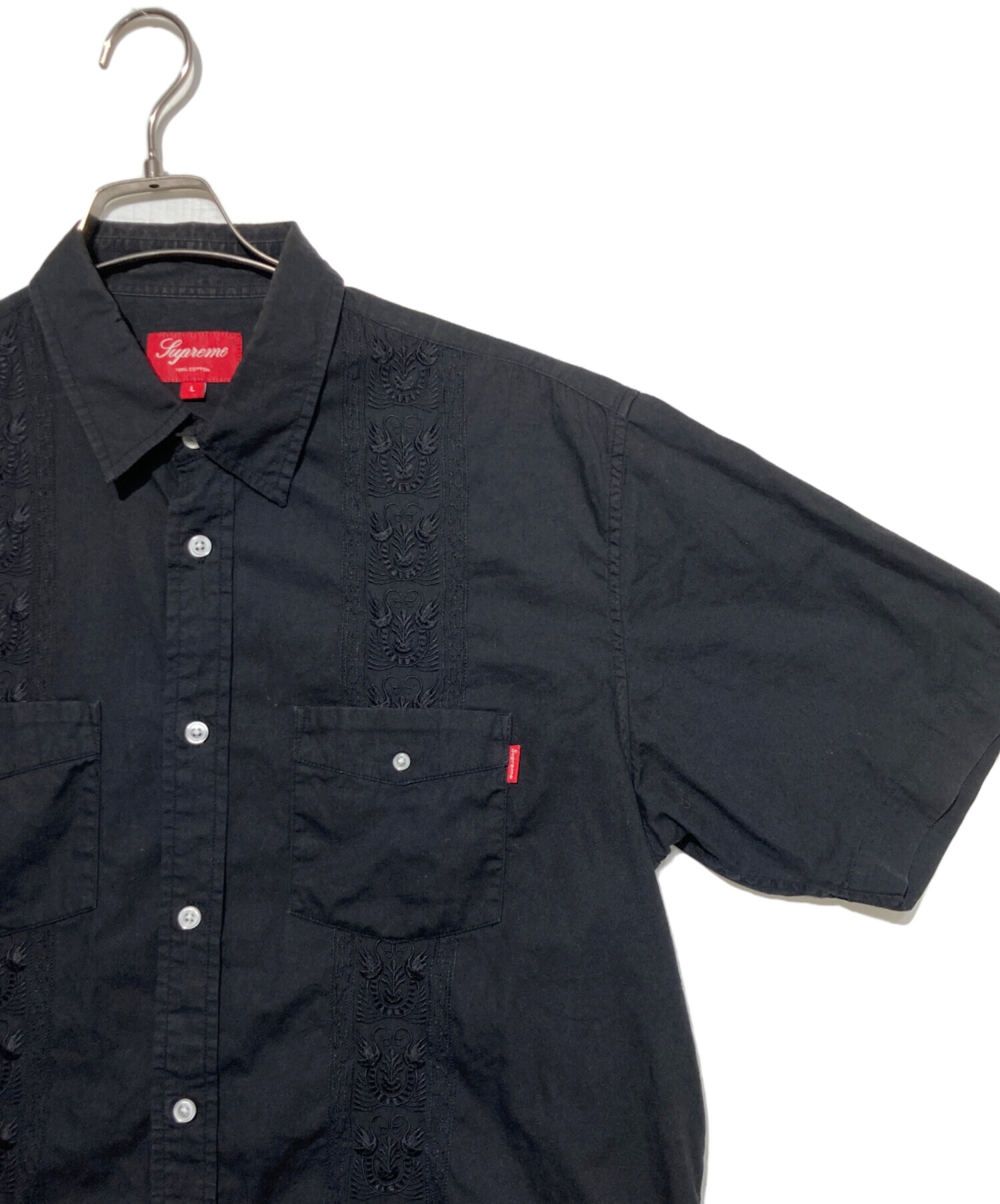シュプリーム　キューバシャツ　L ブラック 中古・古着通販】Supreme (シュプリーム) キューバシャツ ブラック