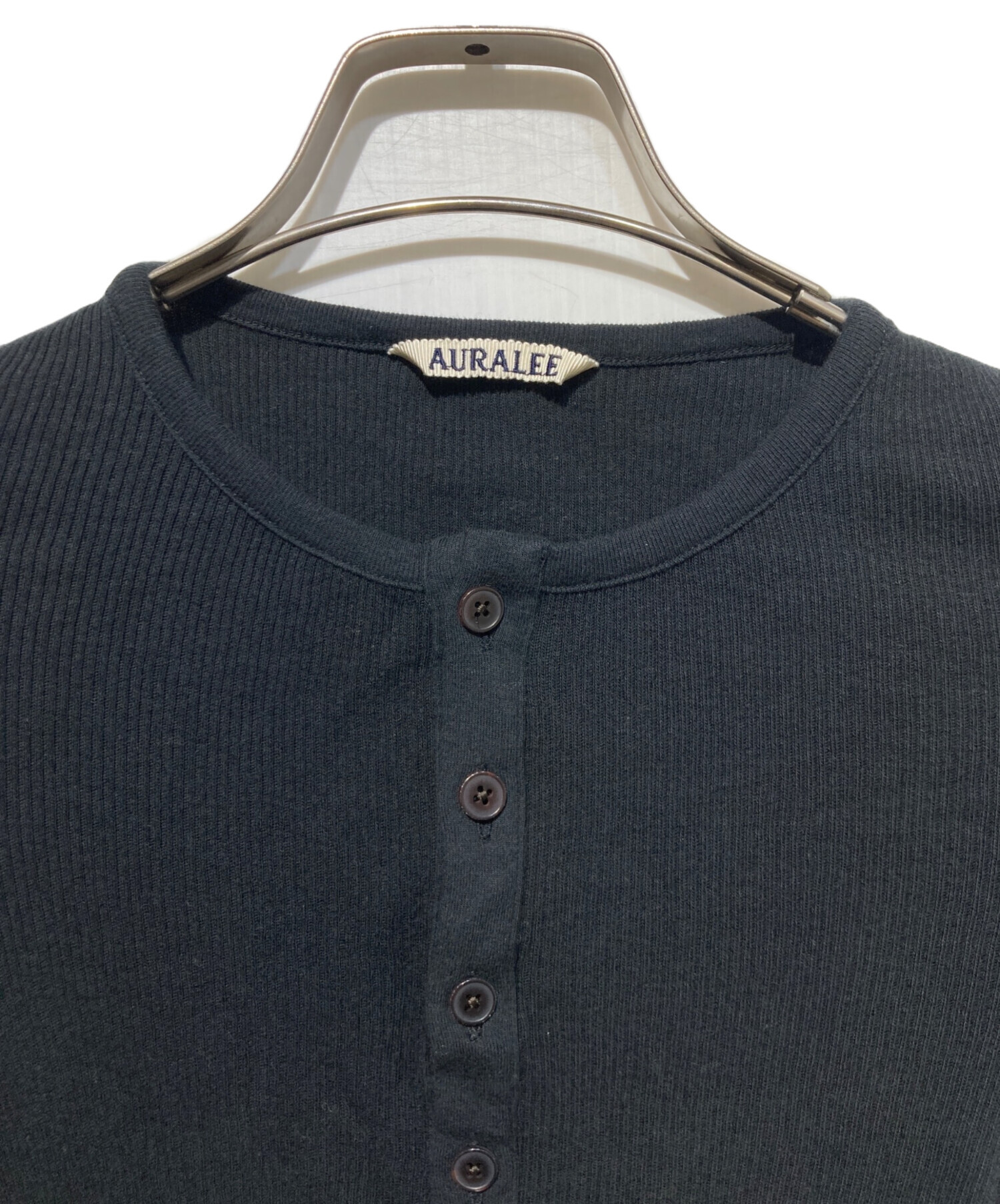 Auralee オーガニックソフトリブタンクトップ　黒　サイズ1 AURALEE/オーラリー ORGANIC RIB TANK タンクトップ A26ST05OT（タンク