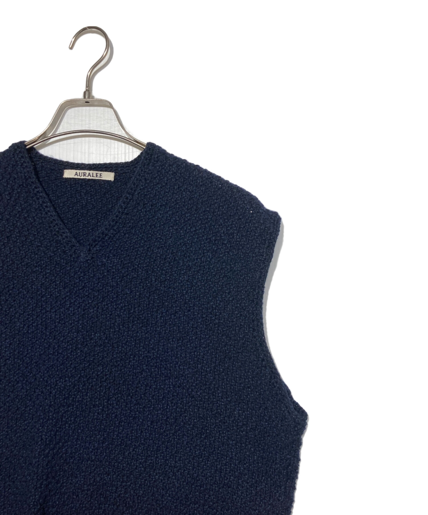 AURALEE ネイビー ニット　綿100 サイズ4 中古・古着通販】AURALEE (オーラリー) 厚手ニット COTTON LILY-YARN