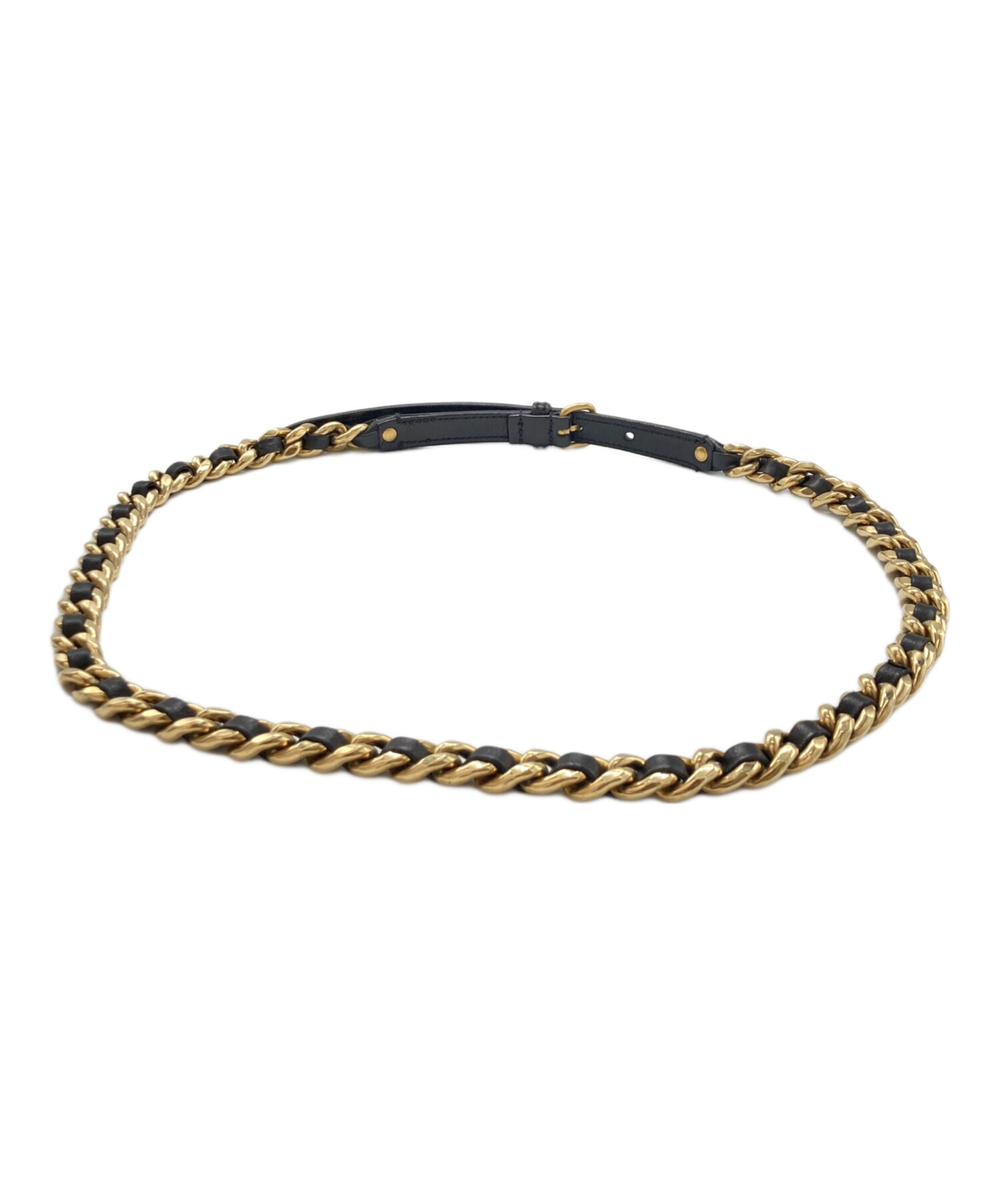 miumiu チェーンベルト 中古・古着通販】MIU MIU (ミュウミュウ) チェーンベルト ブラック
