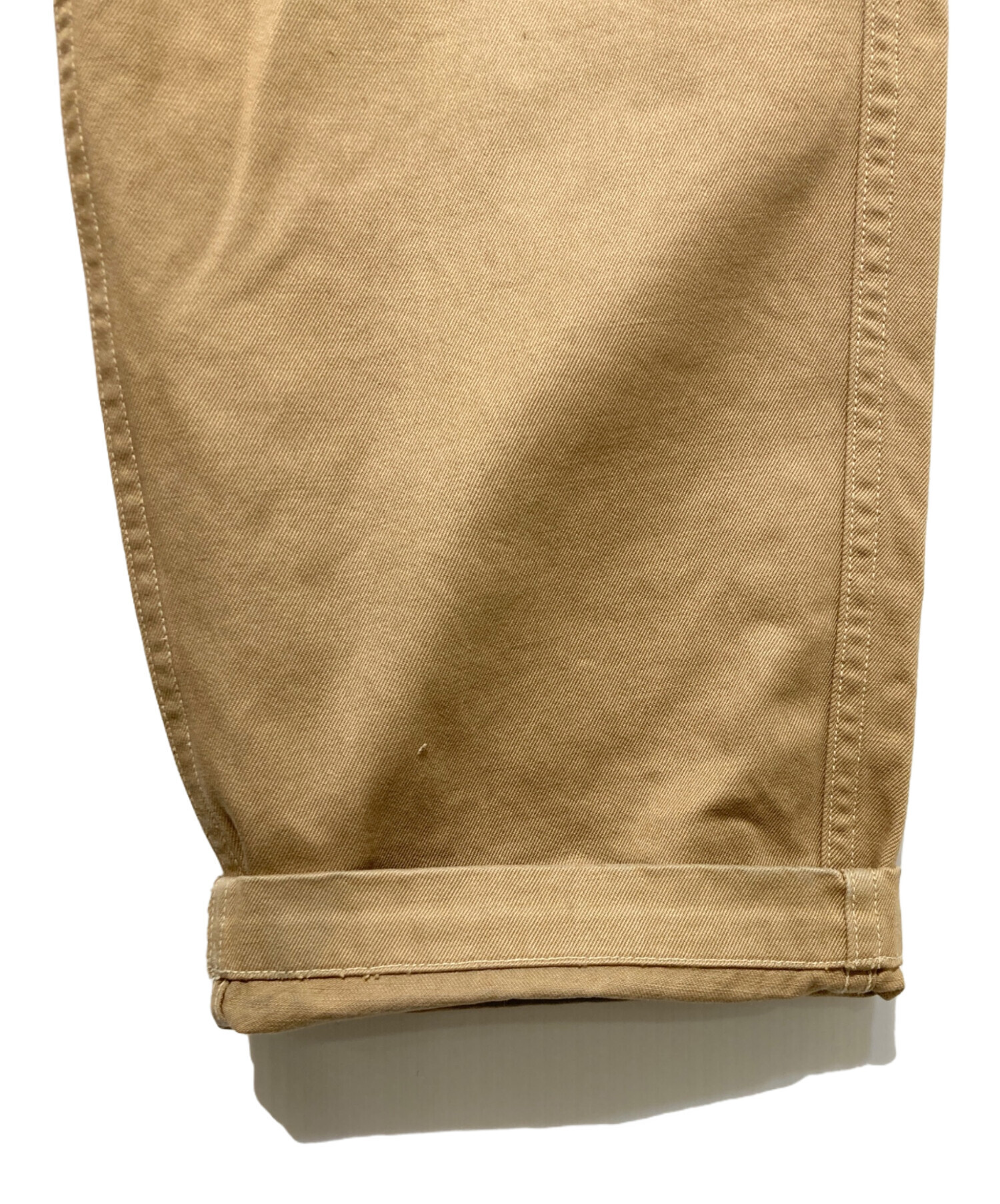 中古・古着通販】COMOLI (コモリ) ベルテッドチノパンツ ベージュ