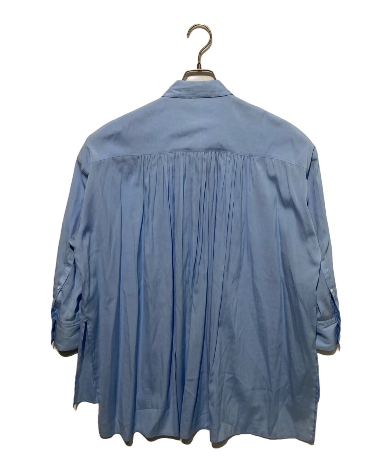 LE PHIL ブルーシャツ 中古・古着通販】LE PHIL (ル フィル) バックプリーツシャツ ブルー