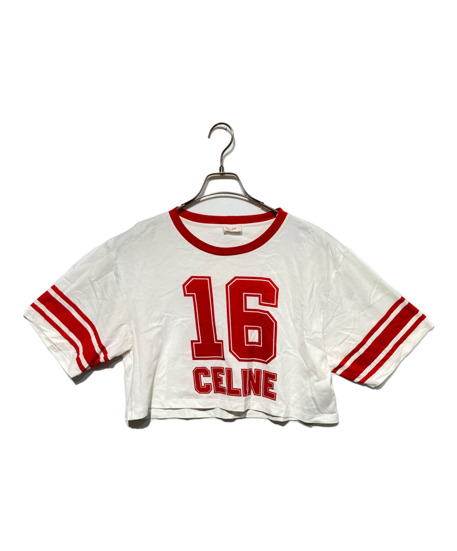 中古・古着通販】CELINE (セリーヌ) クロップドTシャツ ホワイト 