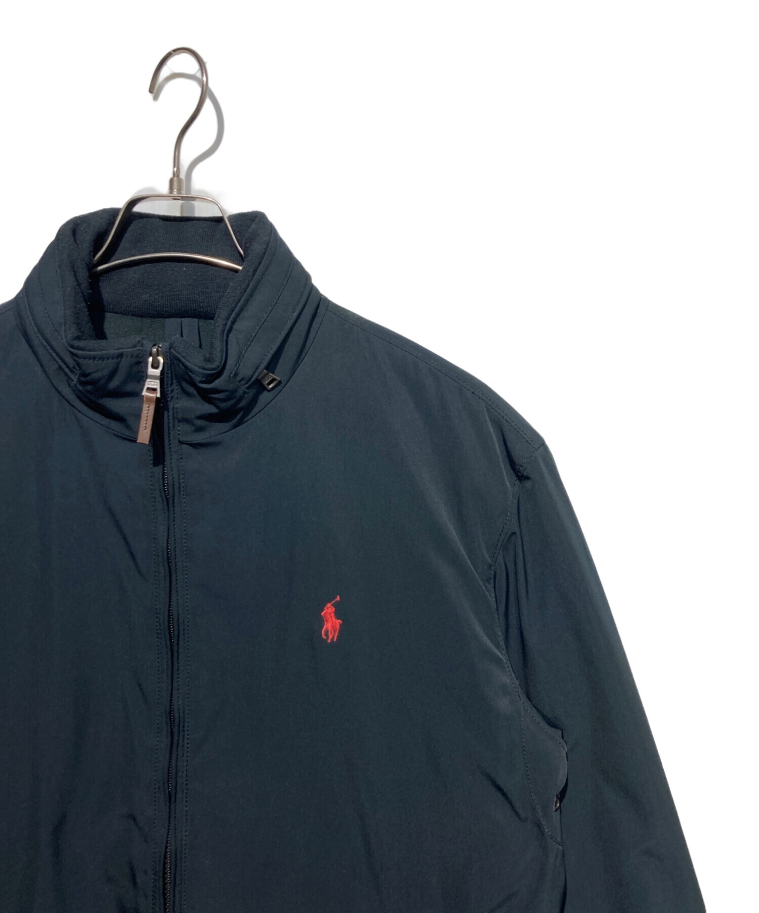 未使用級 XL相当 ポロラルフローレン 中綿ジャケット ブルゾン 現行タグ 黒色 モックネック ダウン ジャケット（ダウンジャケット/コート）｜POLO