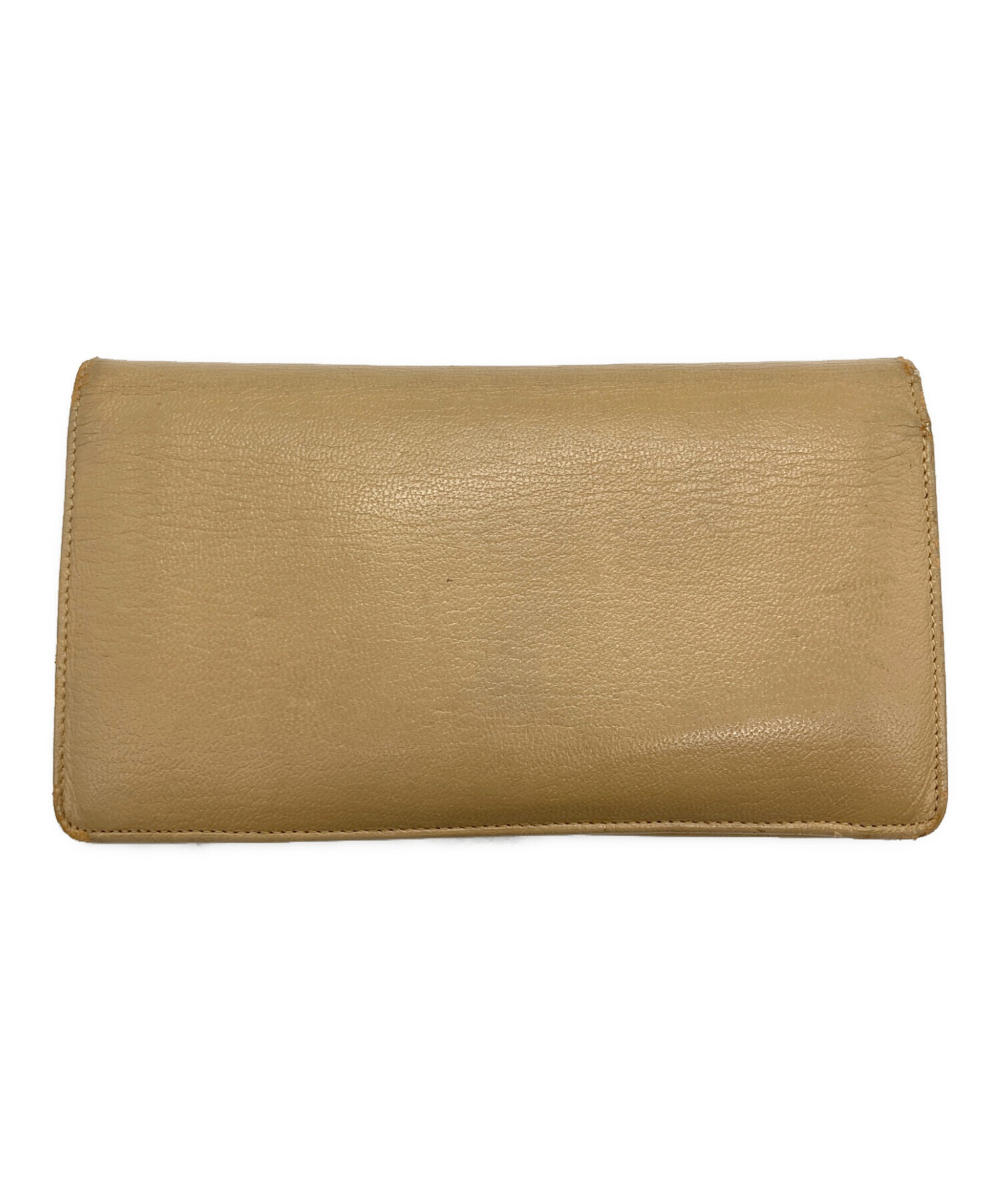 中古・古着通販】CHANEL (シャネル) ロングウォレット ベージュ 