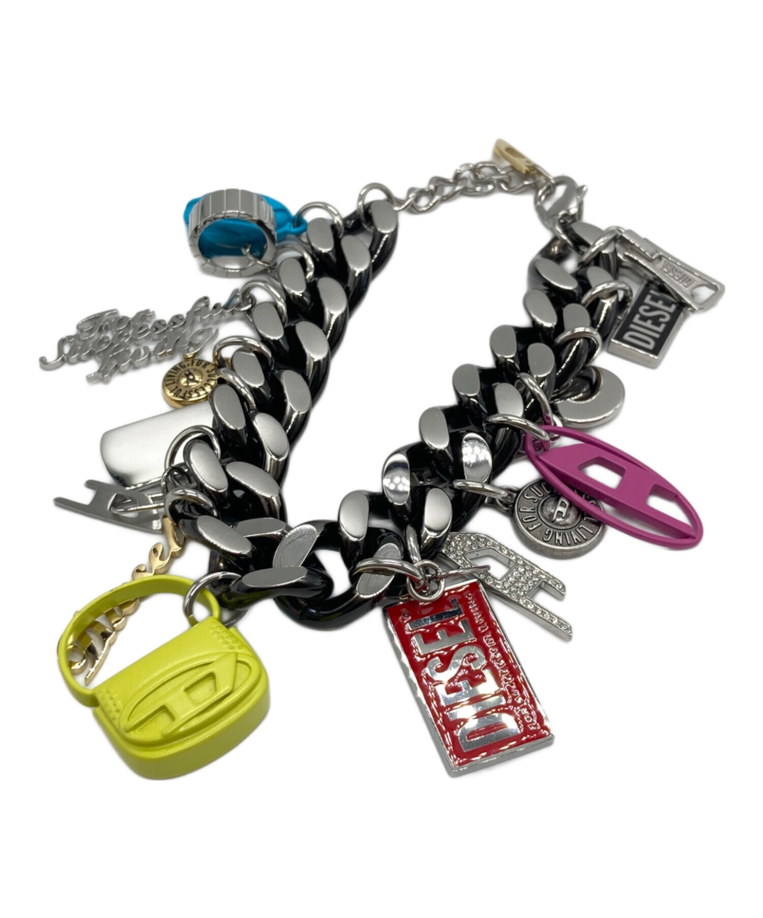 中古・古着通販】DIESEL (ディーゼル) チェーンブレスレット ブラック