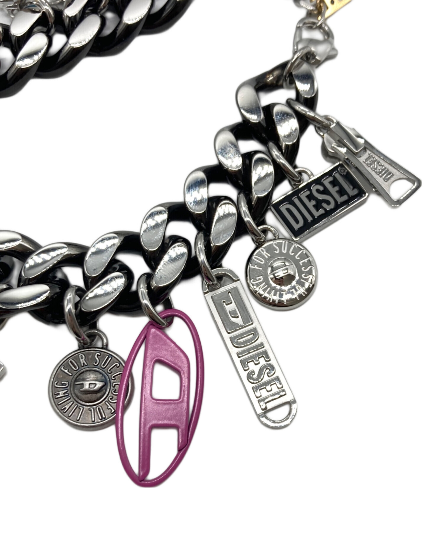 中古・古着通販】DIESEL (ディーゼル) チェーンブレスレット ブラック