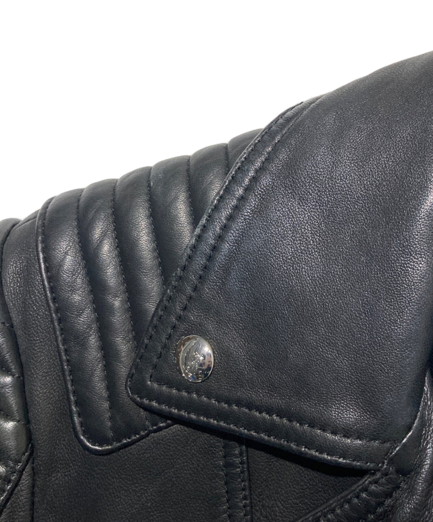 オールセインツ ダブルライダースジャケット レザー切り替え 本革 ウール ボア 中古・古着通販】ALL SAINTS (オールセインツ) ファーライナー付