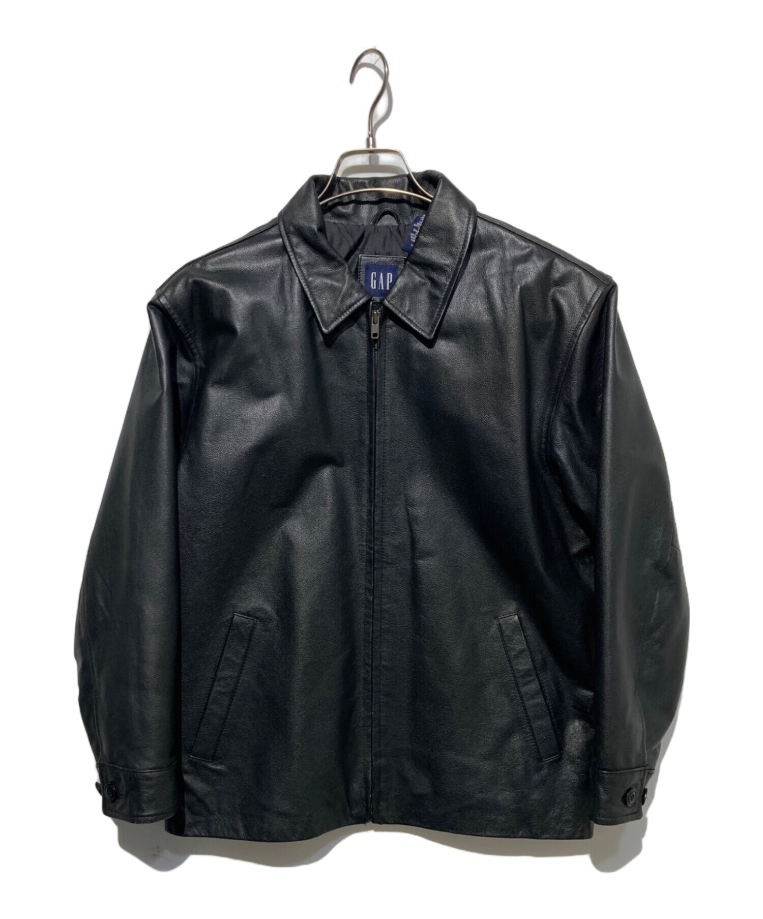 中古・古着通販】GAP (ギャップ) レザーブルゾン ブラック サイズ:XL 