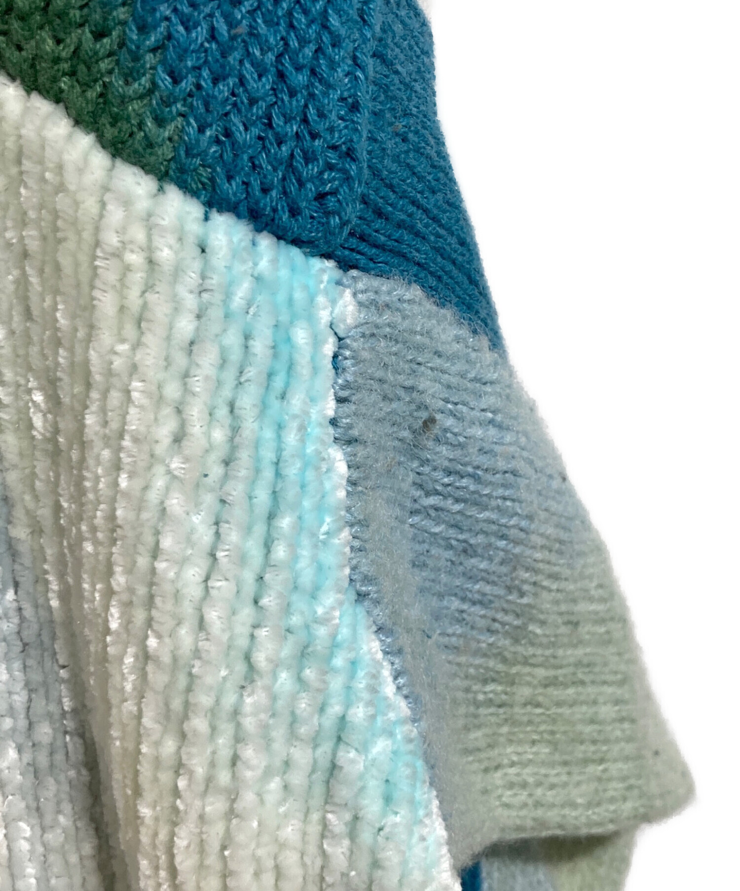 中古・古着通販】TTT MSW (ティー) Crazy pattern knit ブルー