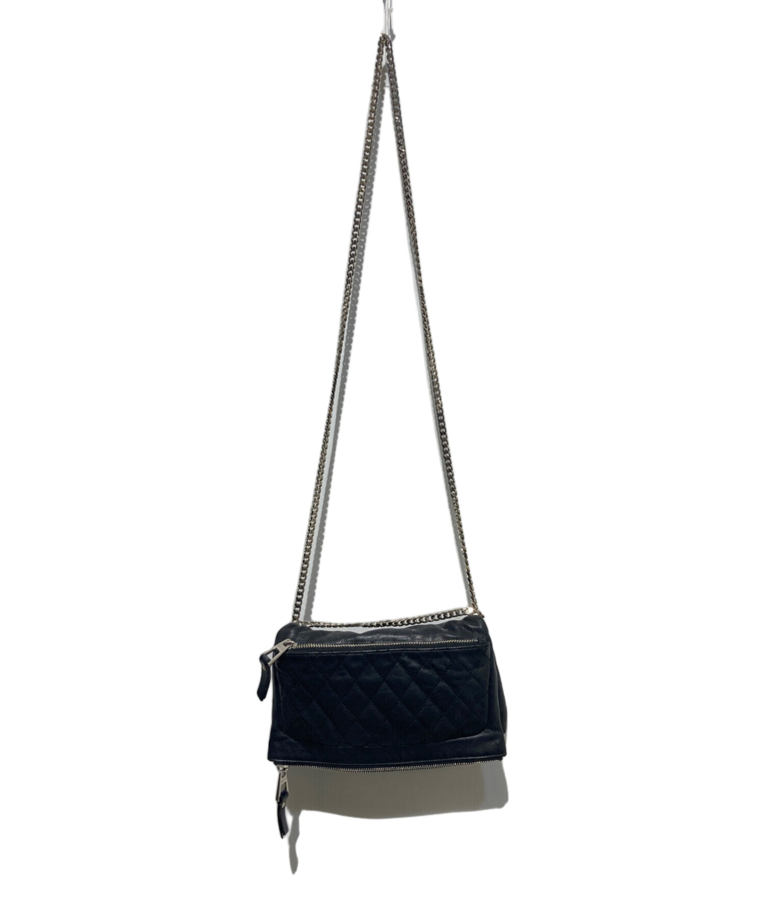 JIMMY CHOO ブラック ショルダーバッグ 中古 中古・古着通販】JIMMY CHOO (ジミーチュウ) ショルダーバッグ