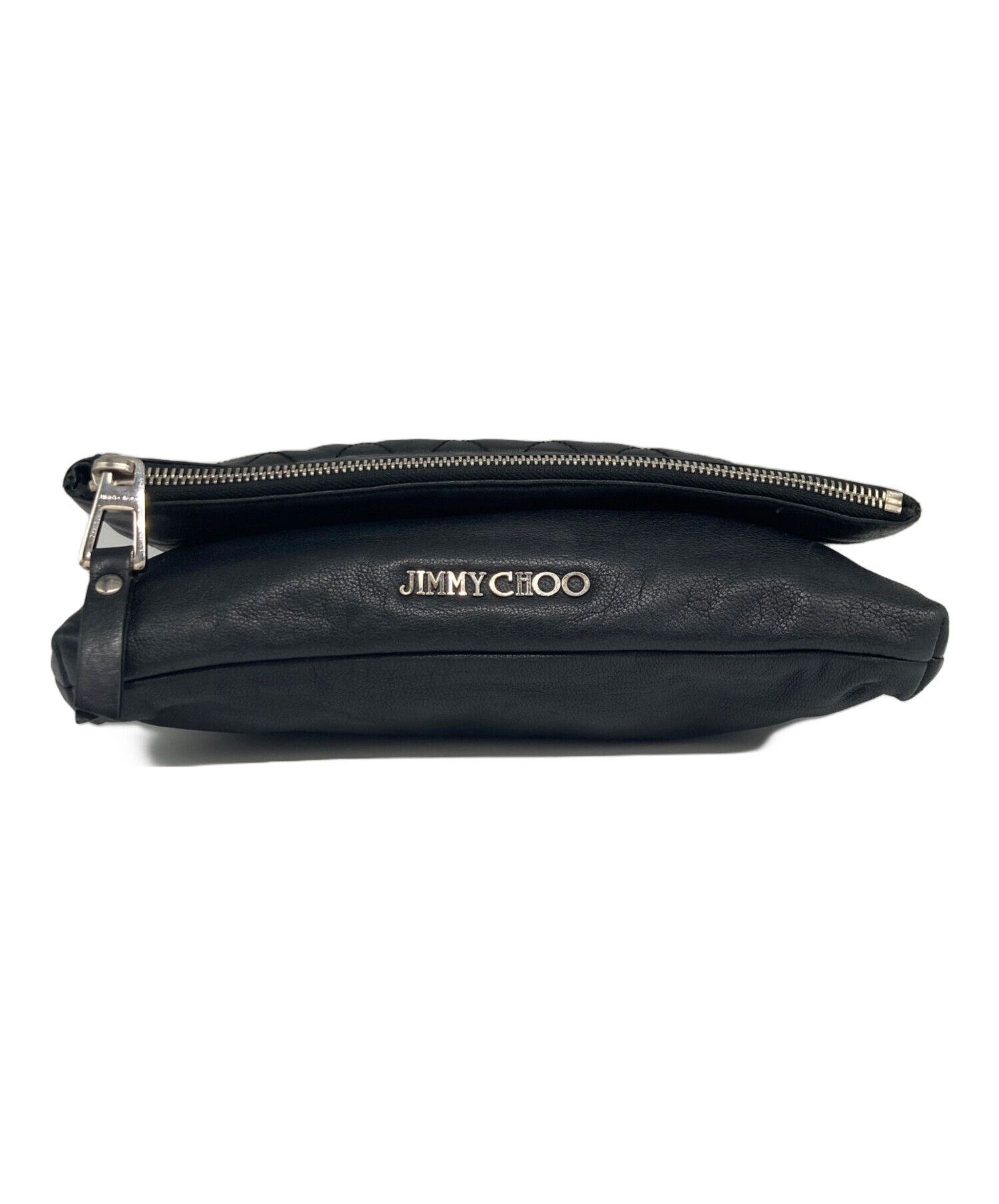 JIMMY CHOO ブラック ショルダーバッグ 中古 中古・古着通販】JIMMY CHOO (ジミーチュウ) ショルダーバッグ