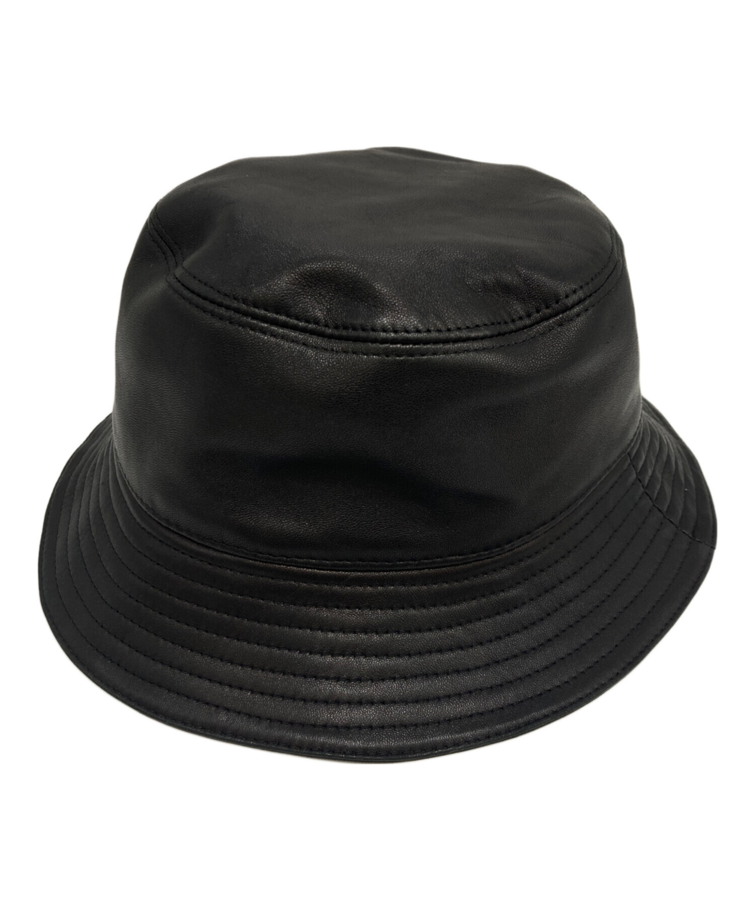 ロエベ フィッシャーマンハット　サイズ59 バケットハット ブラック レザー LOEWE(ロエベ) フィッシャーマンレザーバケットハット ブラック サイズ