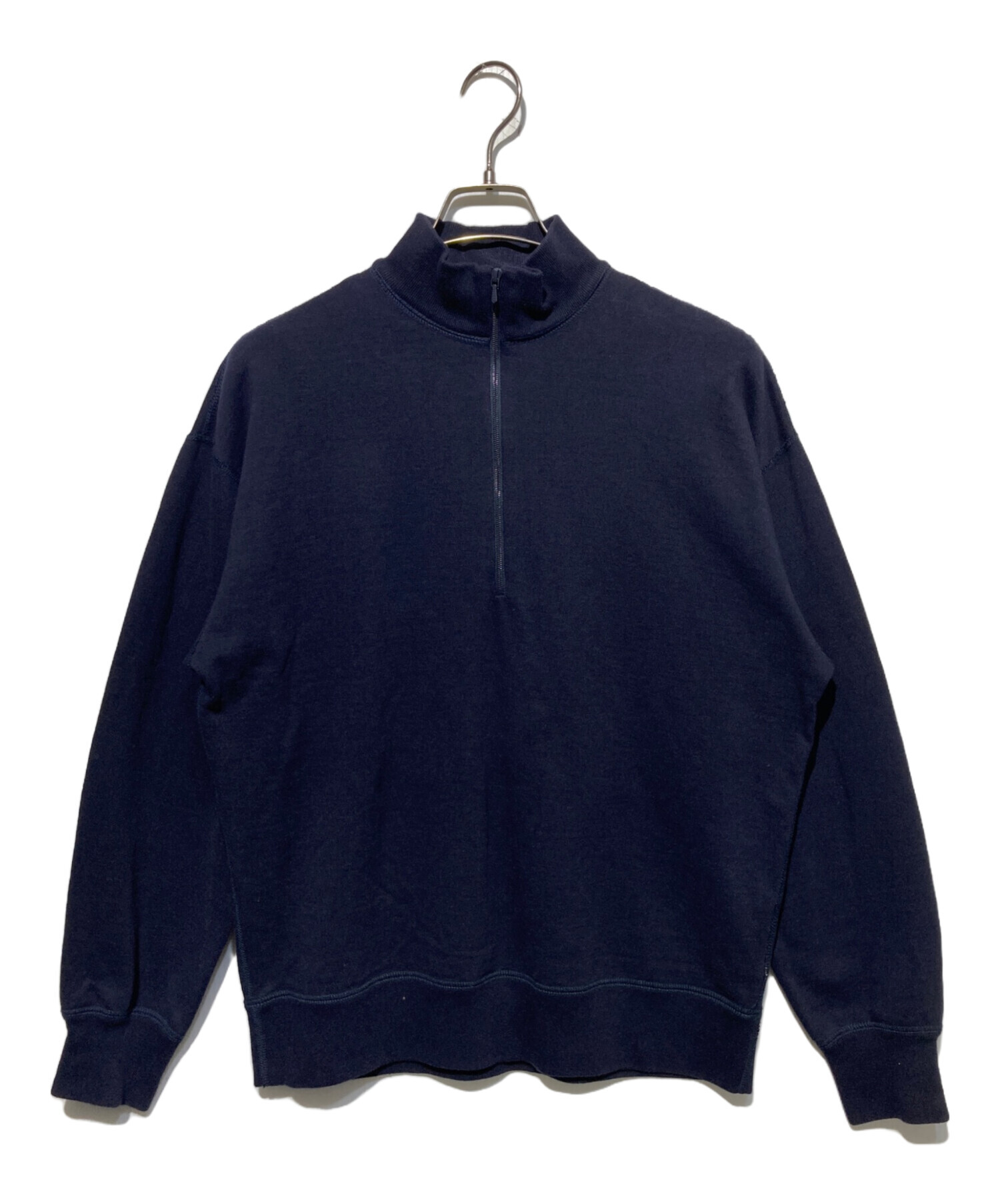 中古・古着通販】YLEVE (イレーヴ) ハーフジップスウェット ネイビー