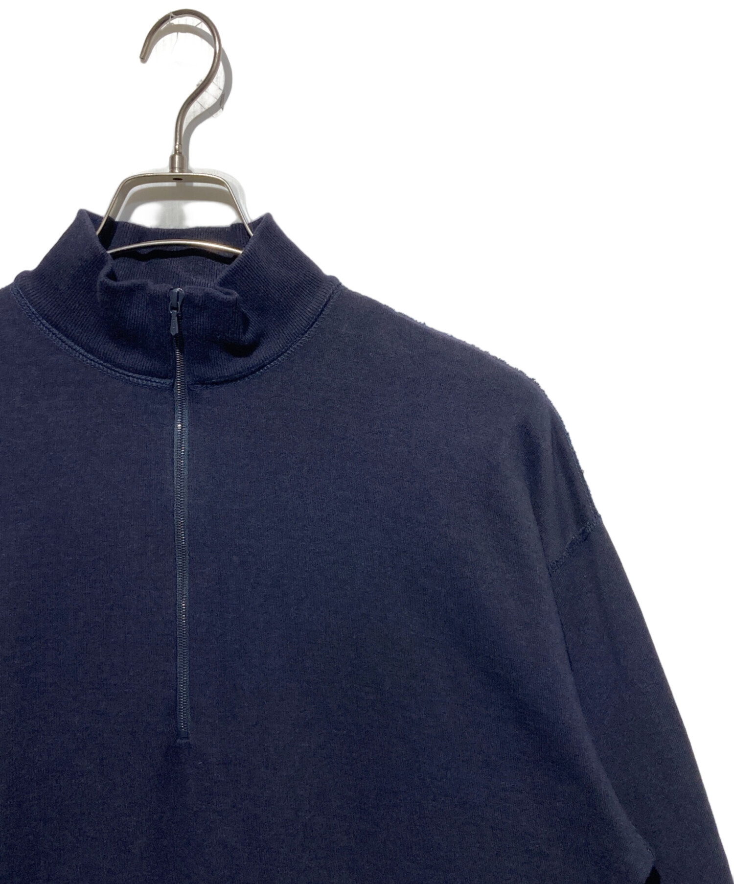 中古・古着通販】YLEVE (イレーヴ) ハーフジップスウェット ネイビー