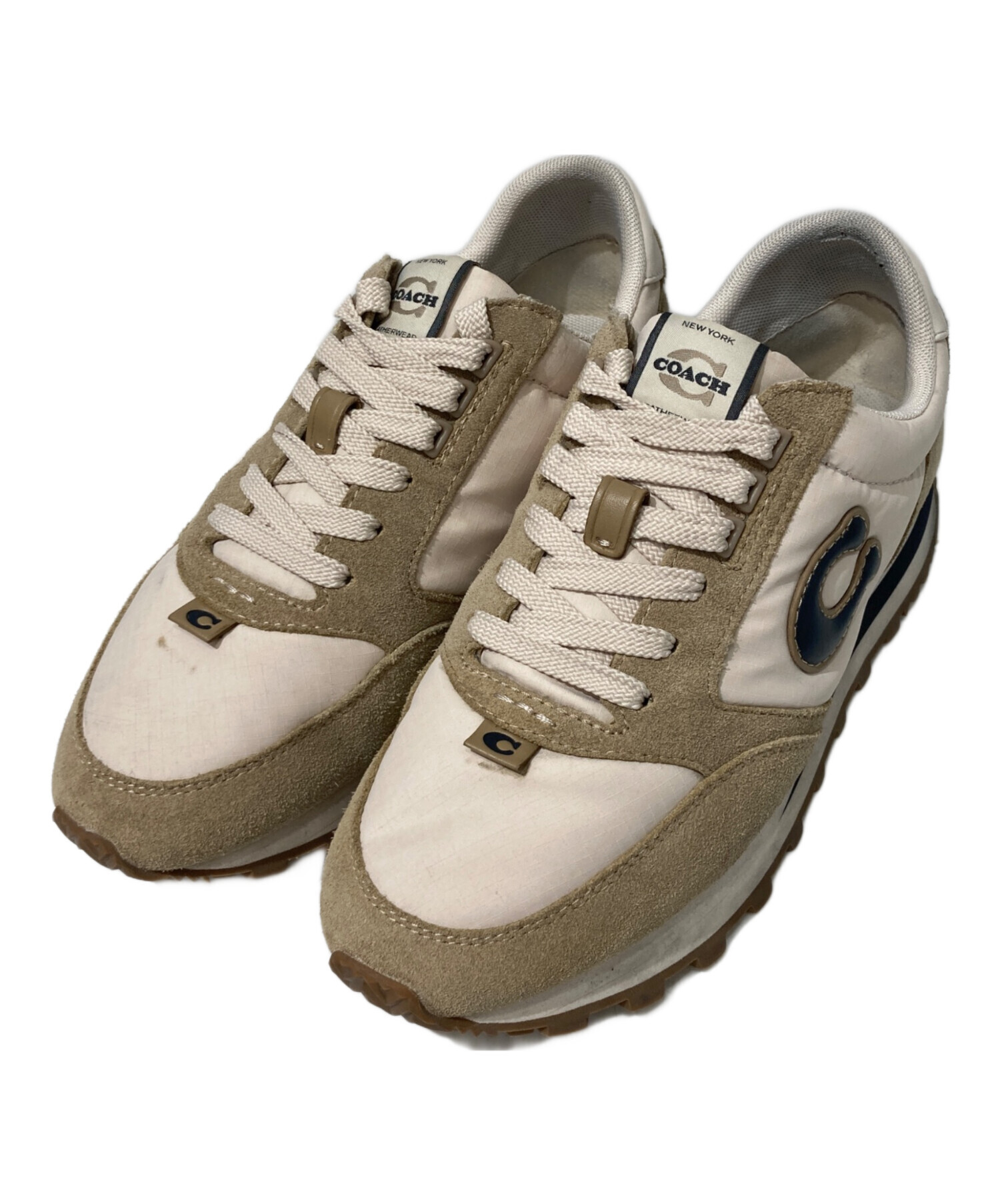 中古・古着通販】COACH (コーチ) ランナースニーカー ベージュ サイズ 