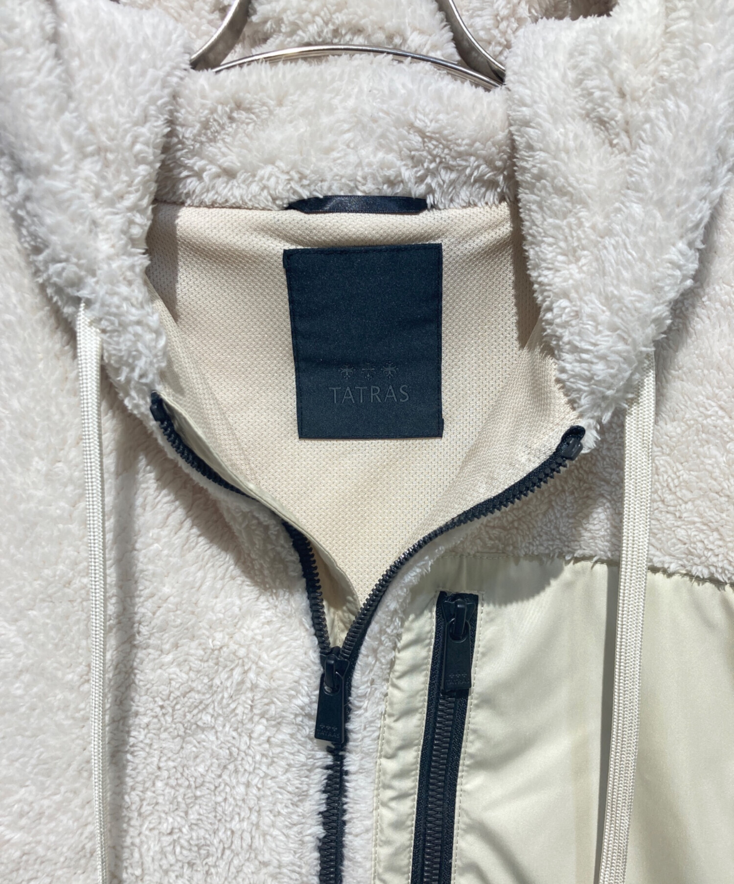 TATRAS HEDI エディ ボア フリース ジャケット フーディ ベージュ 