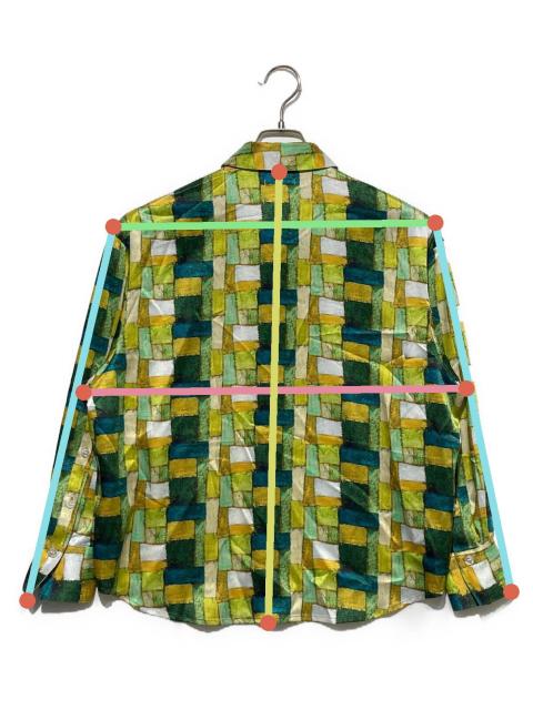 中古・古着通販】HERALBONY (ヘラルボニー) サテンシャツブラウス「緑