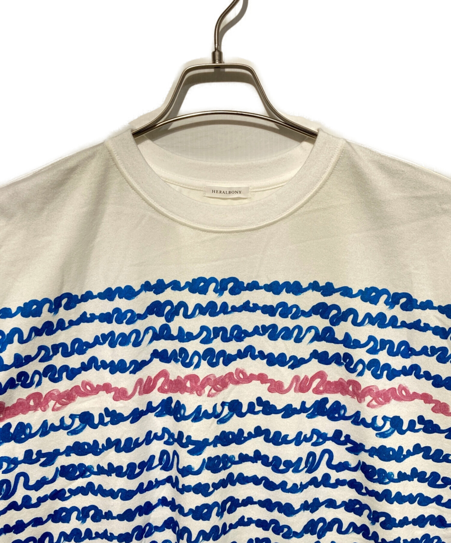 HERALBONY ヘラルボニー blue brush mm 2025 中古・古着通販】HERALBONY (ヘラルボニー) アートボーダーTシャツ
